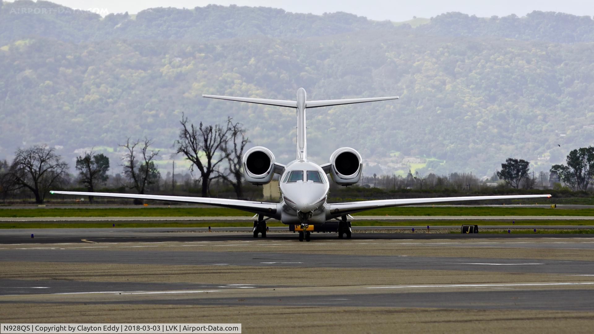 N928QS, 2008 Cessna 750 Citation X Citation X C/N 750-0288, Livermore Airport California 2018.