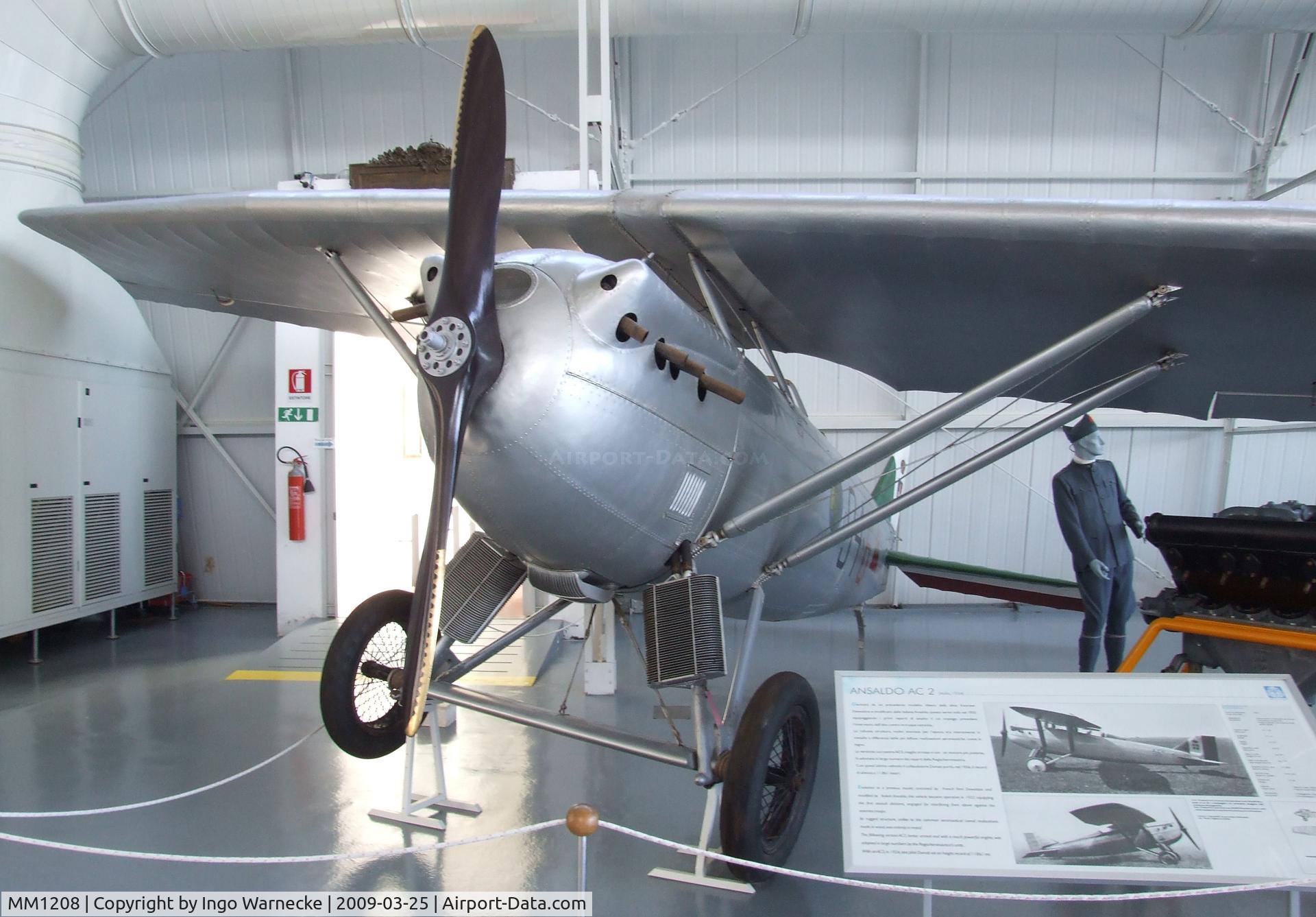MM1208, 1924 Ansaldo AC.2 C/N Not found MM1208, Ansaldo AC.2 (Dewoitine D.1) at the Museo storico dell'Aeronautica Militare, Vigna di Valle