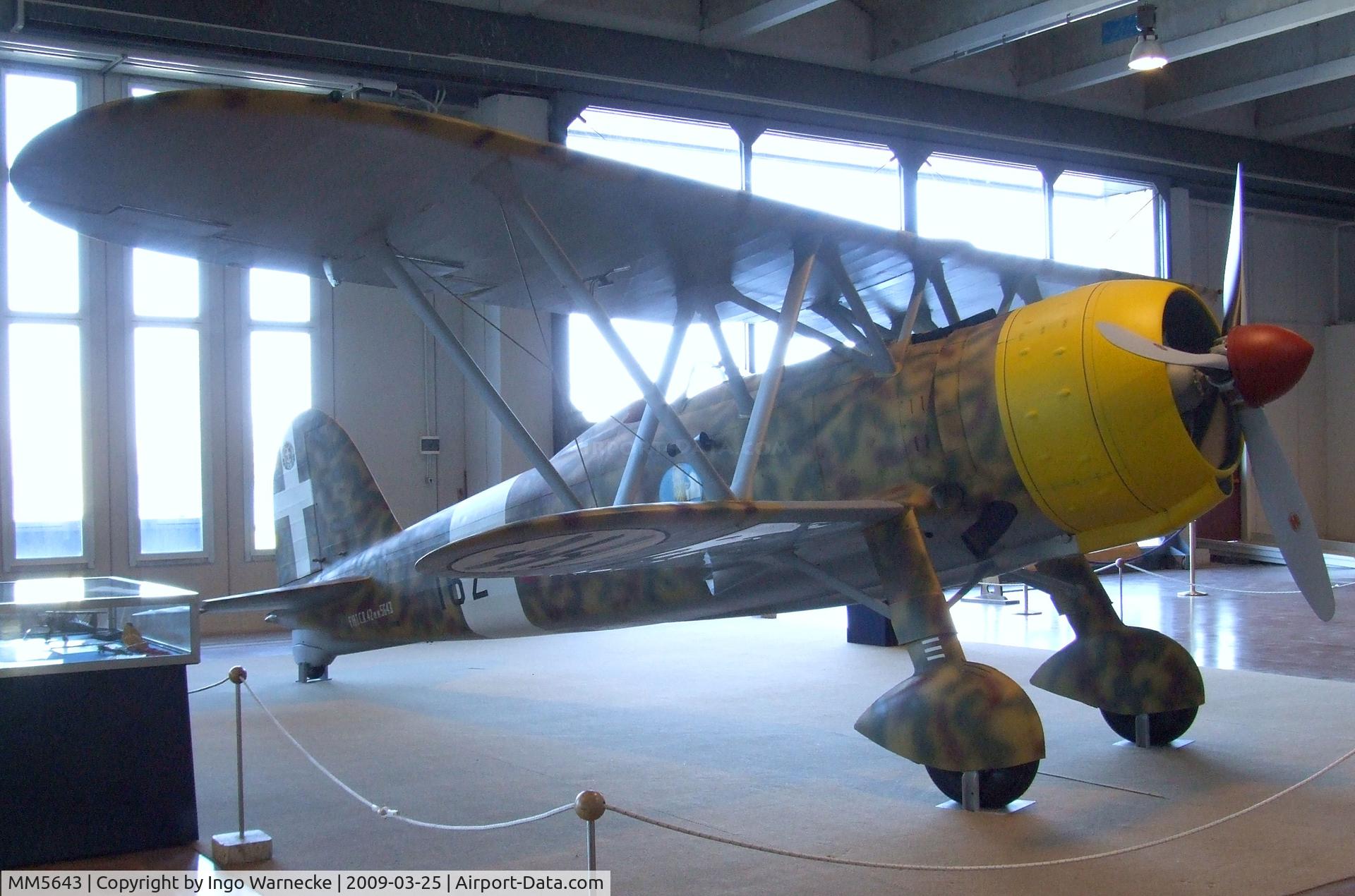 MM5643, Fiat CR.42 Falco C/N Not found MM5643, FIAT CR.42 Falco at the Museo storico dell'Aeronautica Militare, Vigna di Valle