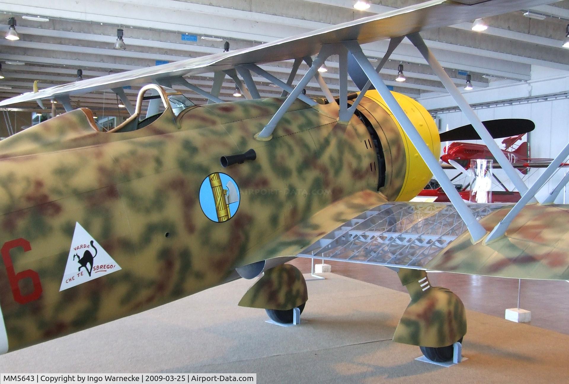 MM5643, Fiat CR.42 Falco C/N Not found MM5643, FIAT CR.42 Falco at the Museo storico dell'Aeronautica Militare, Vigna di Valle