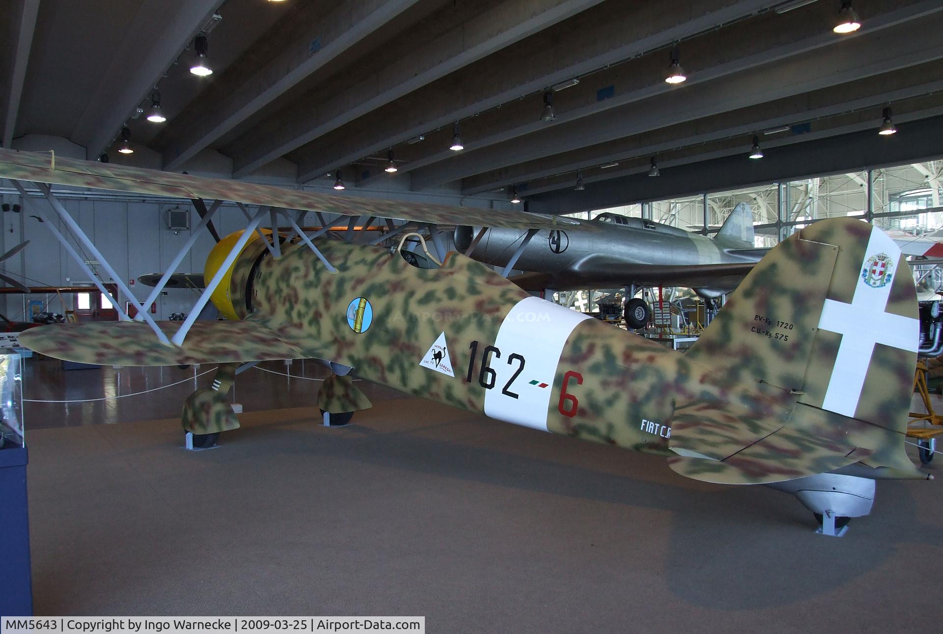 MM5643, Fiat CR.42 Falco C/N Not found MM5643, FIAT CR.42 Falco at the Museo storico dell'Aeronautica Militare, Vigna di Valle