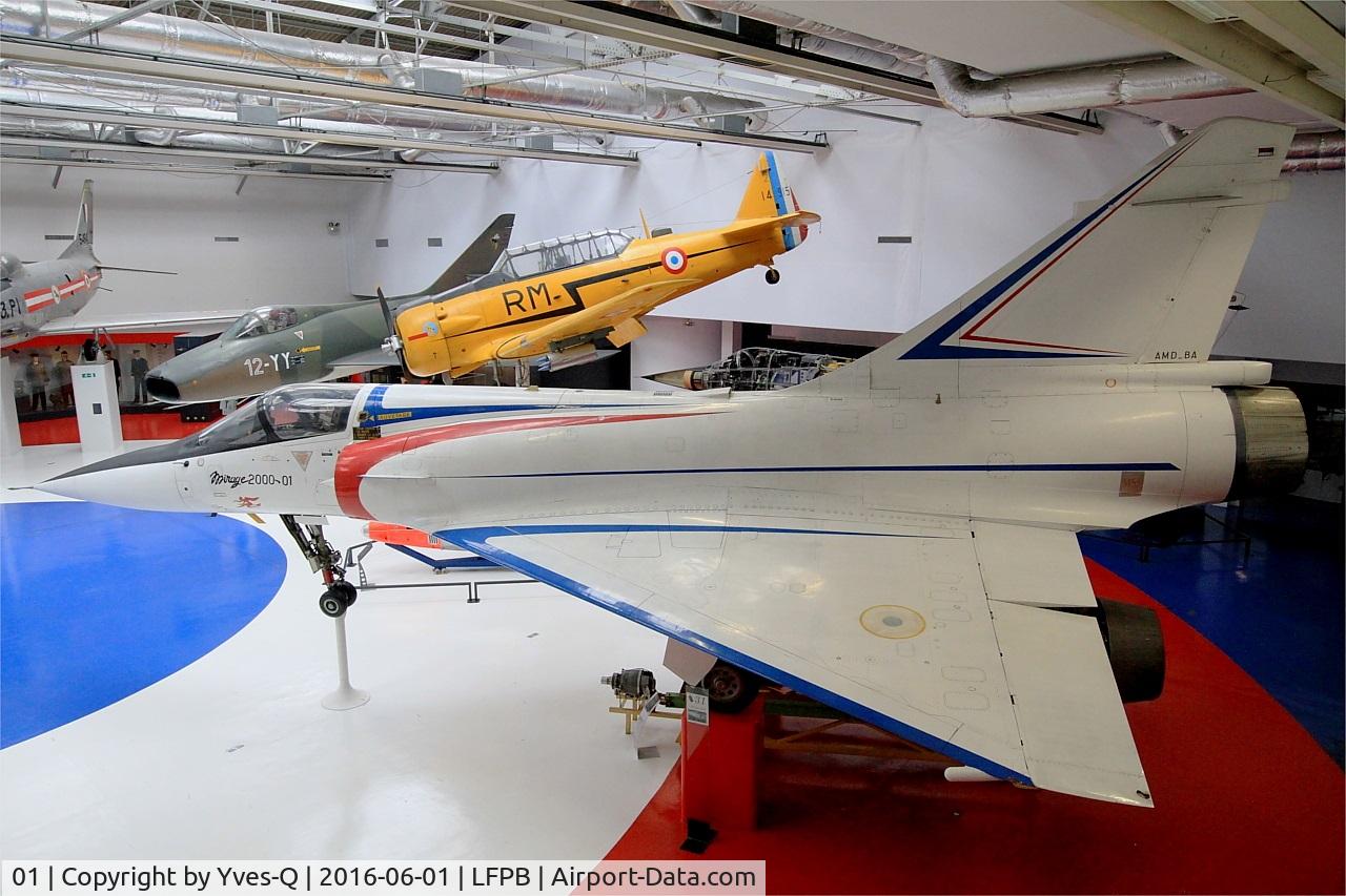 01, Dassault Mirage 2000-01 C/N 01, Dassault Mirage 2000, Air and Space Museum, Paris-Le Bourget (LFPB-LBG)