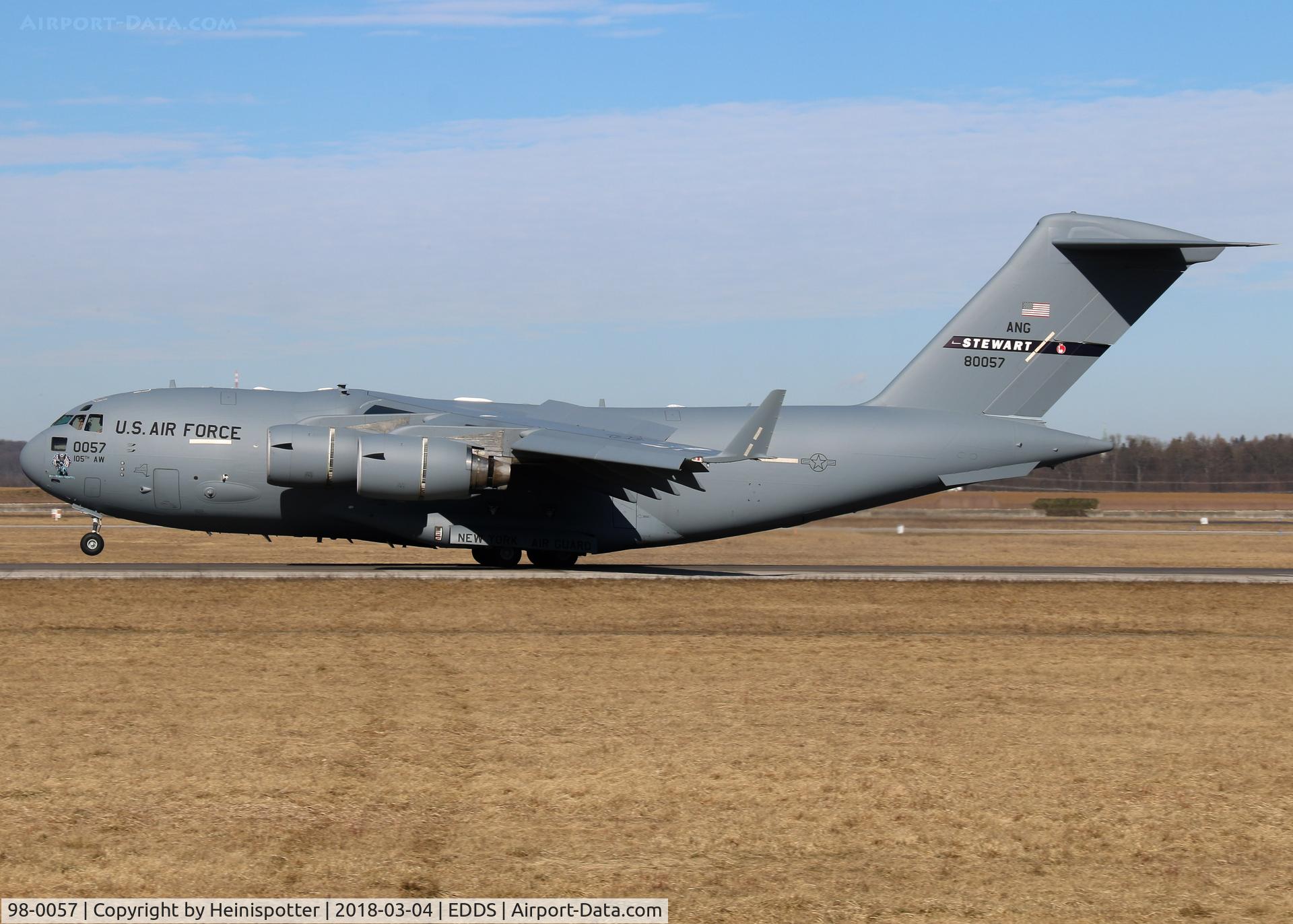 98-0057, 1998 Boeing C-17A Globemaster III C/N 50061, 98-0057 at Stuttgart Airport.