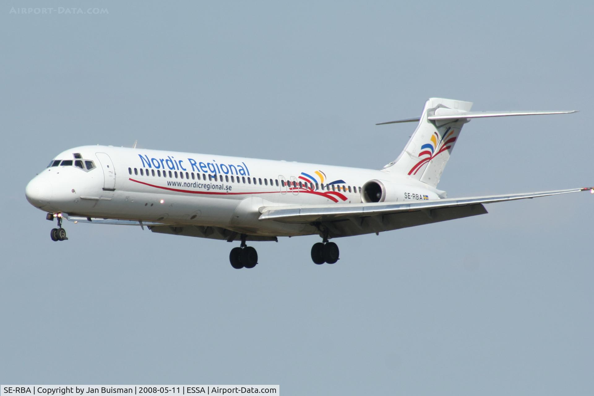 SE-RBA, 1987 McDonnell Douglas MD-87 (DC-9-87) C/N 49403, Nordic Airways
