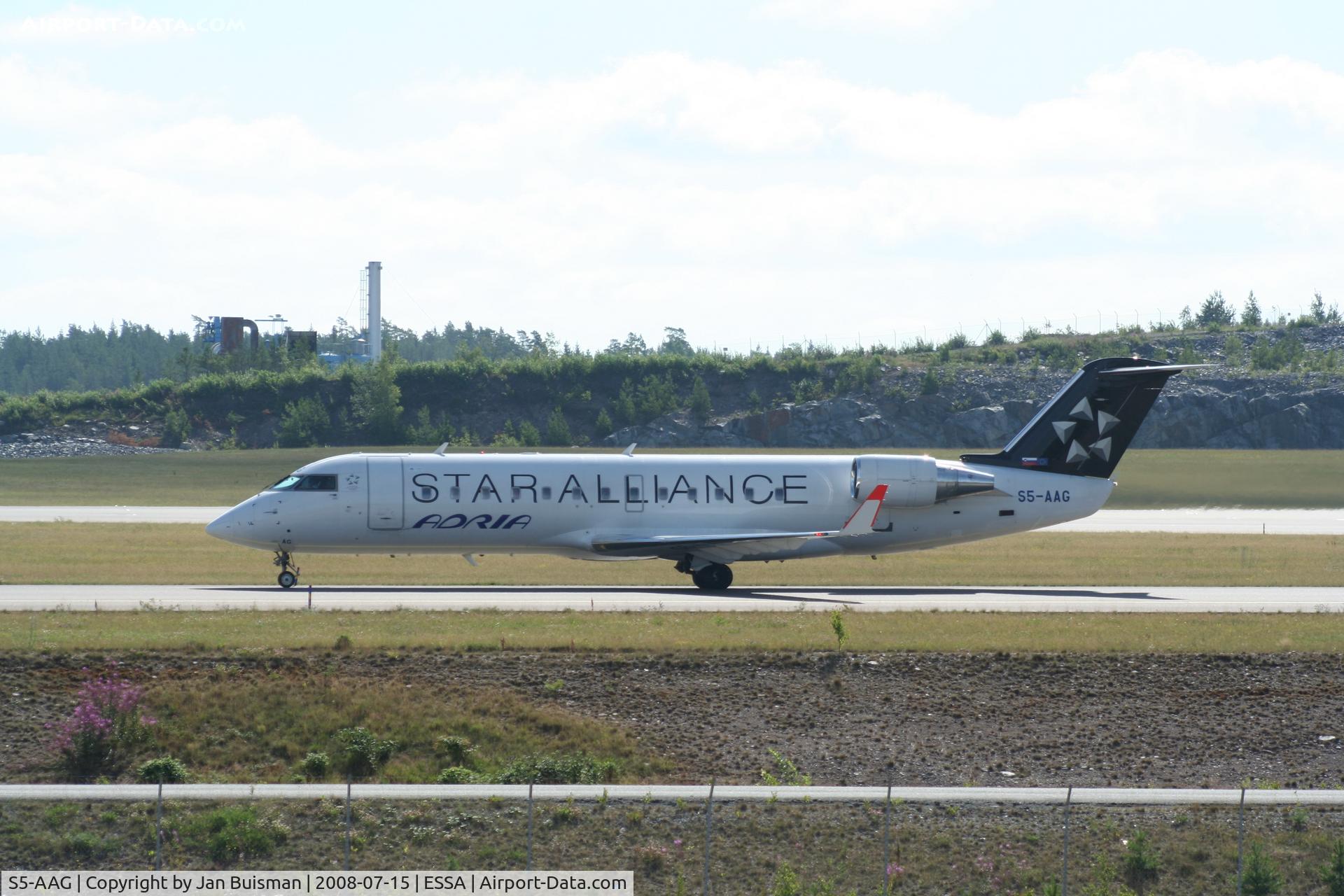 S5-AAG, 2000 Canadair CRJ-200LR (CL-600-2B19) C/N 7384, Adria Airways, Star Alliance