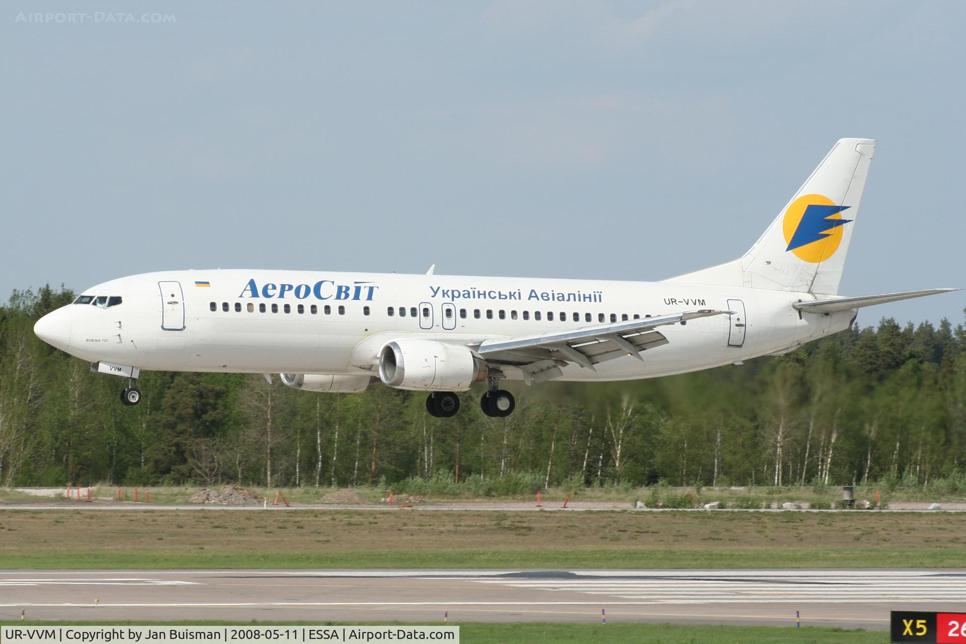 UR-VVM, 1992 Boeing 737-448 C/N 25736, Aerosvit