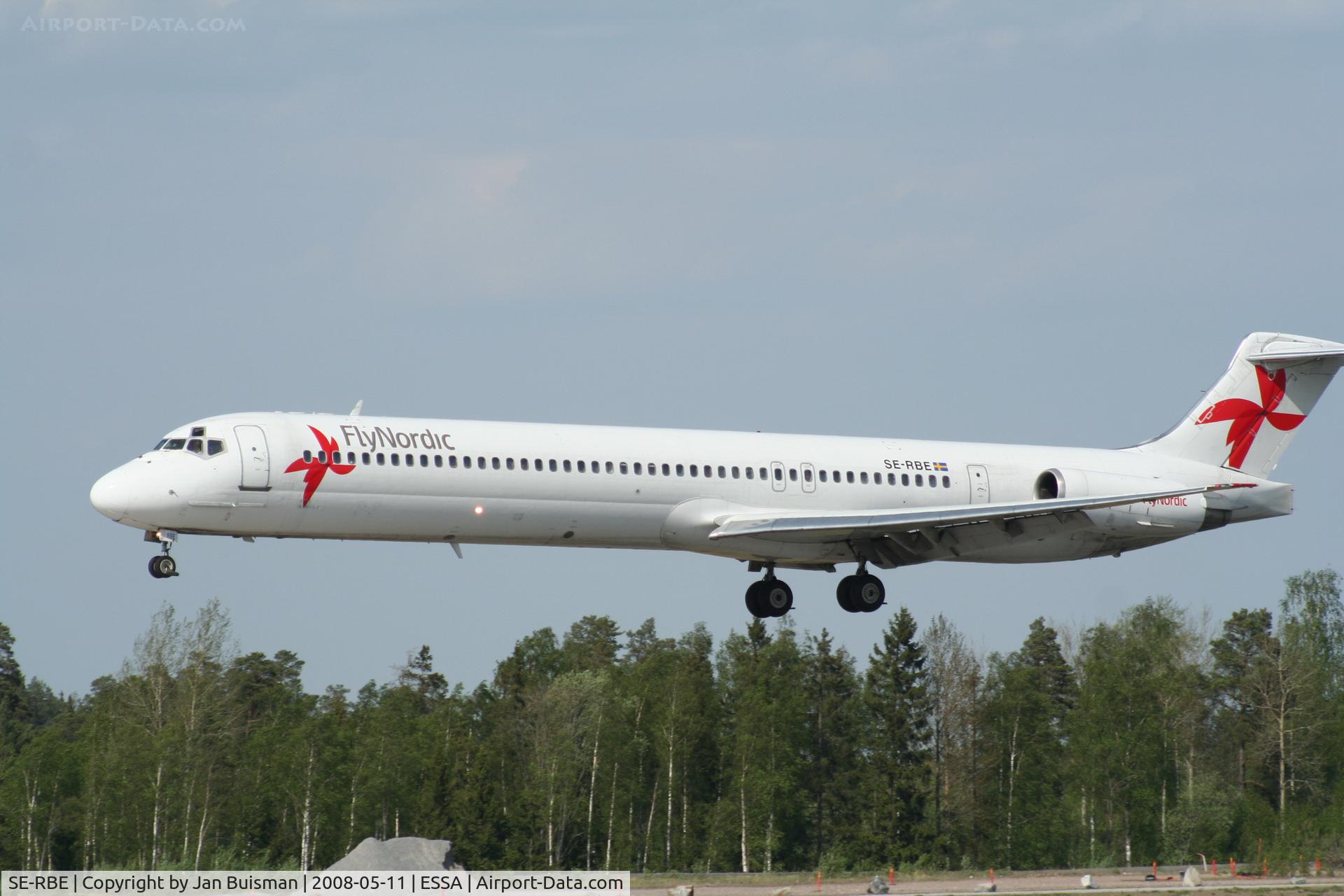 SE-RBE, 1982 McDonnell Douglas MD-82 (DC-9-82) C/N 49152, FlyNordic