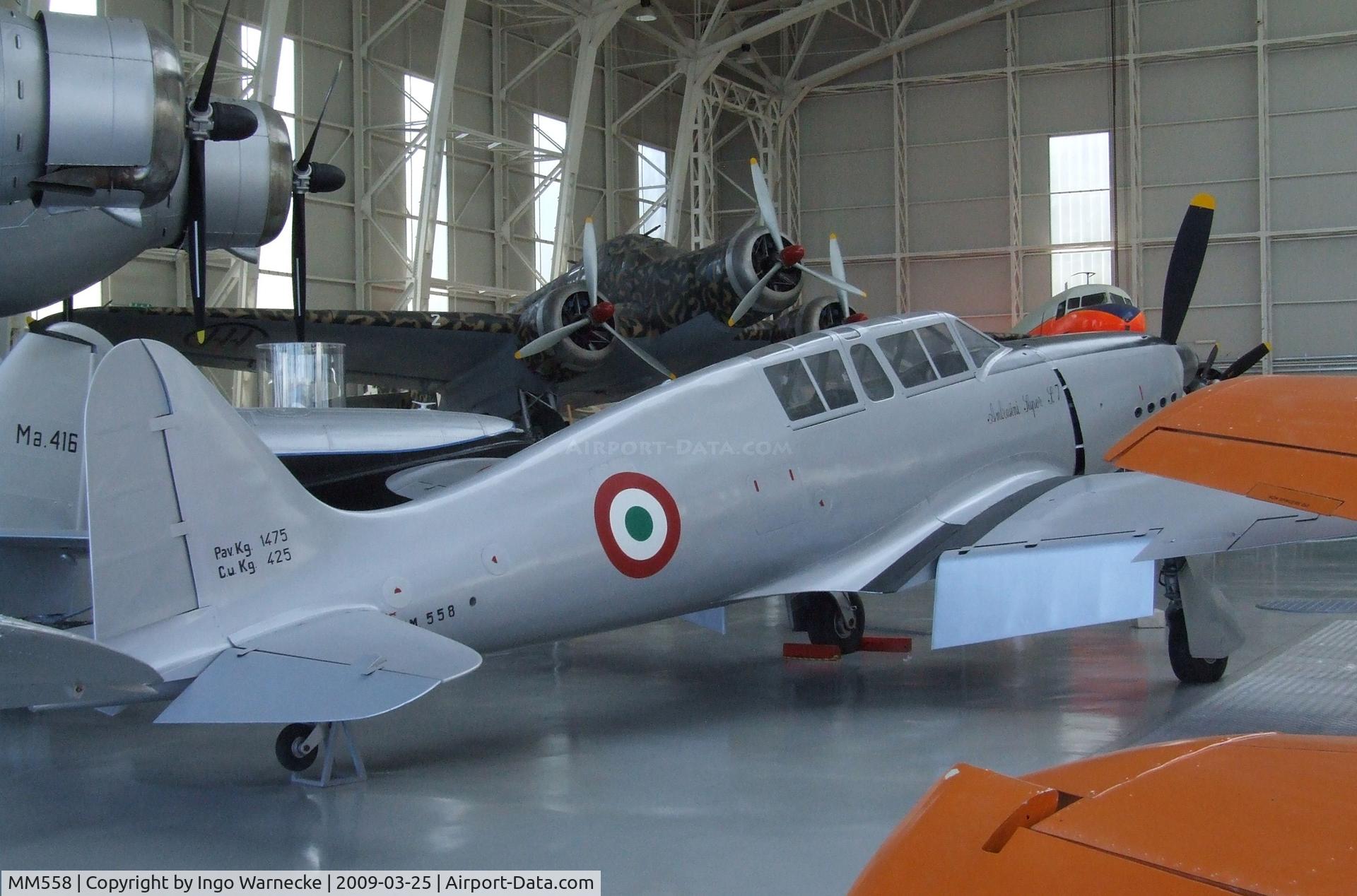 MM558, 1951 SAI Societa Aeronautica Italiana Ambrosini S-7 Super C/N 2, SAI Ambrosini Super S.7 at the Museo storico dell'Aeronautica Militare, Vigna di Valle