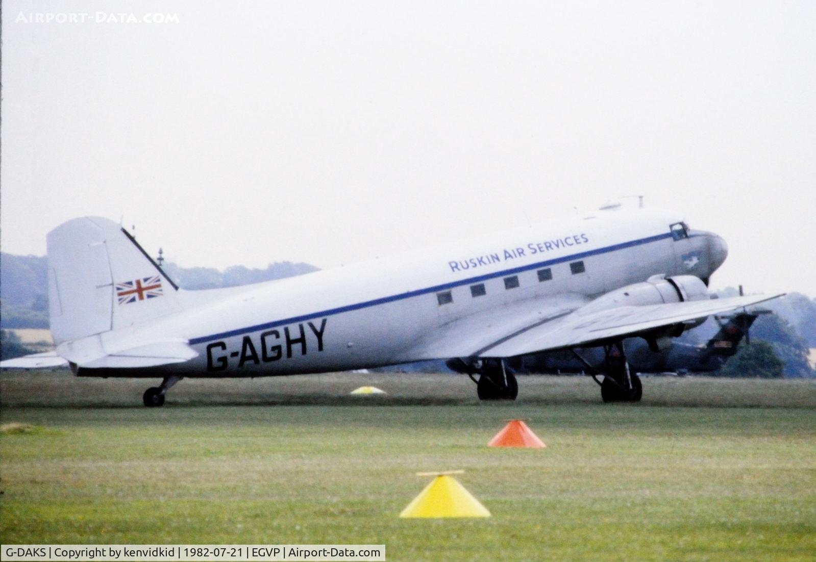 G-DAKS, 1943 Douglas C-47A-75-DL Skytrain C/N 19347, Masquerading as G-AGHY for filming 