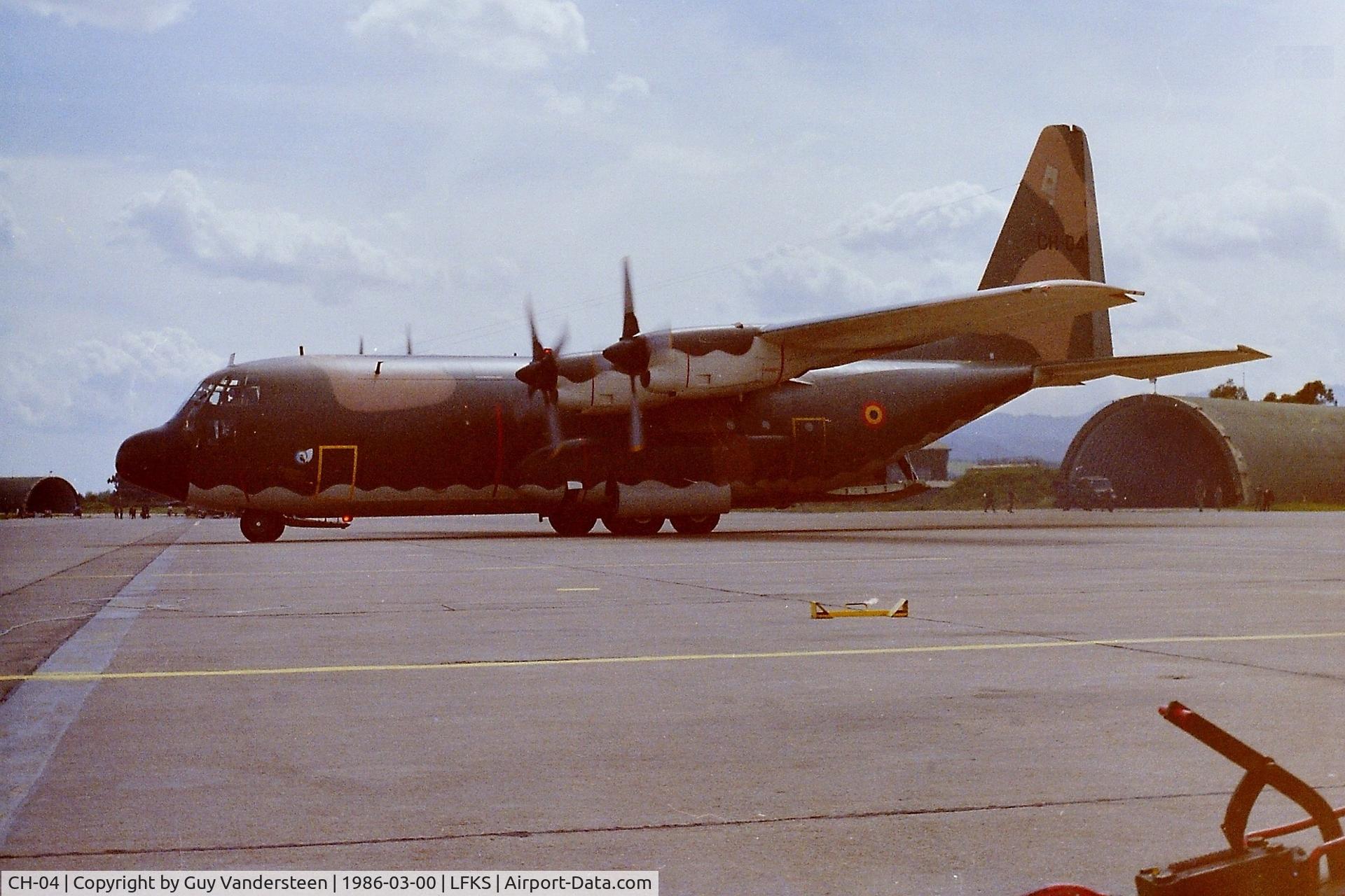 CH-04, 1972 Lockheed C-130H Hercules C/N 382-4467, BAF C-130H at LFKS 1986
