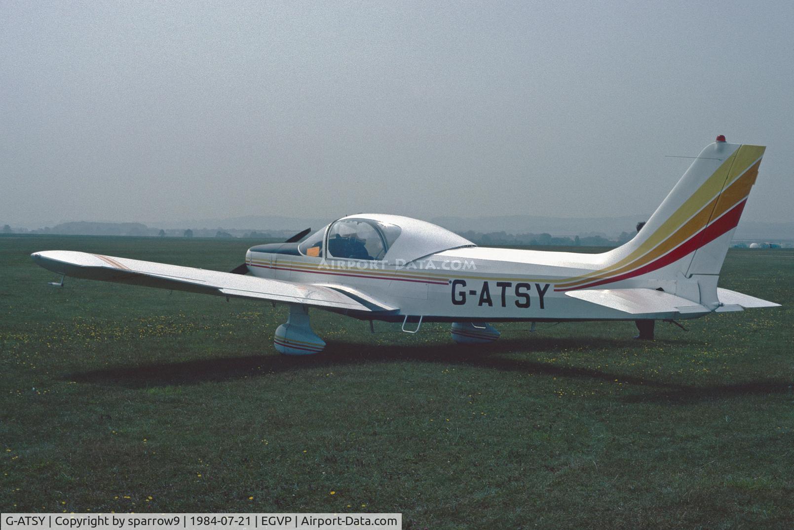 G-ATSY, 1966 Wassmer WA-41 Baladou C/N 117, Air Britain Fly-in 1984. How this plane ended...Scanned from a slide.