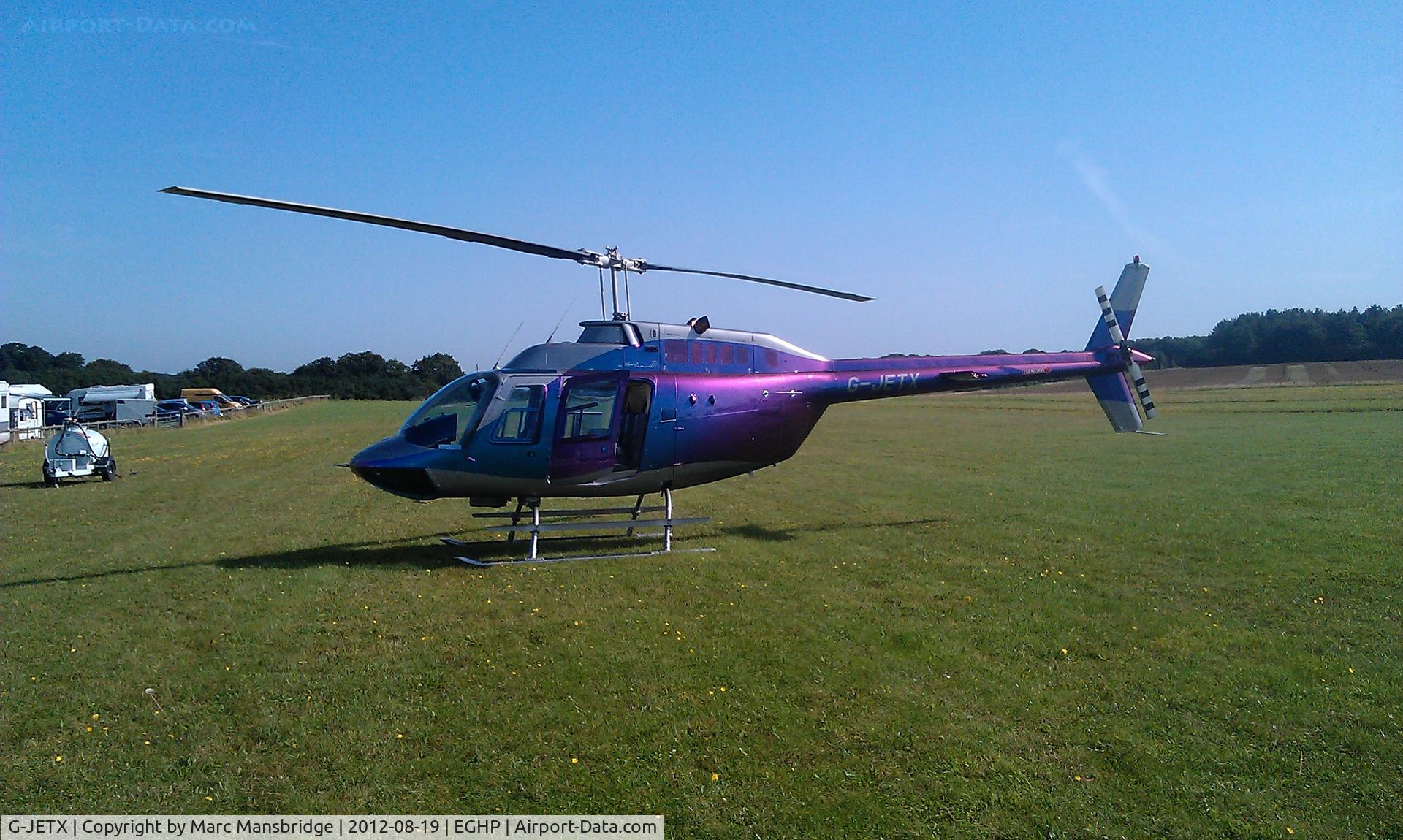 G-JETX, 1981 Bell 206B JetRanger III C/N 3208, Performing pleasure flight's in and out of Popham airfield EGHP