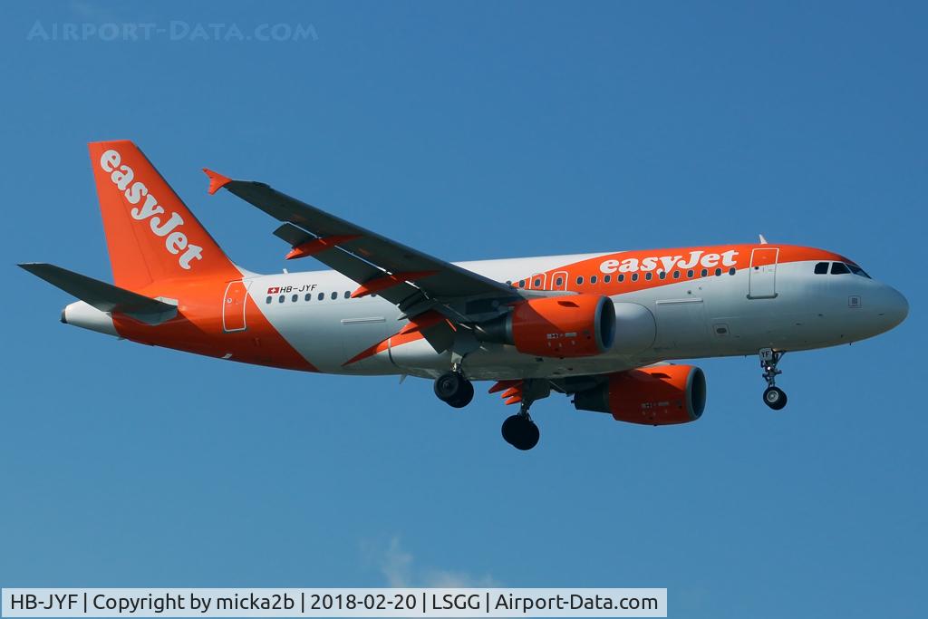 HB-JYF, 2011 Airbus A319-111 C/N 4778, Landing