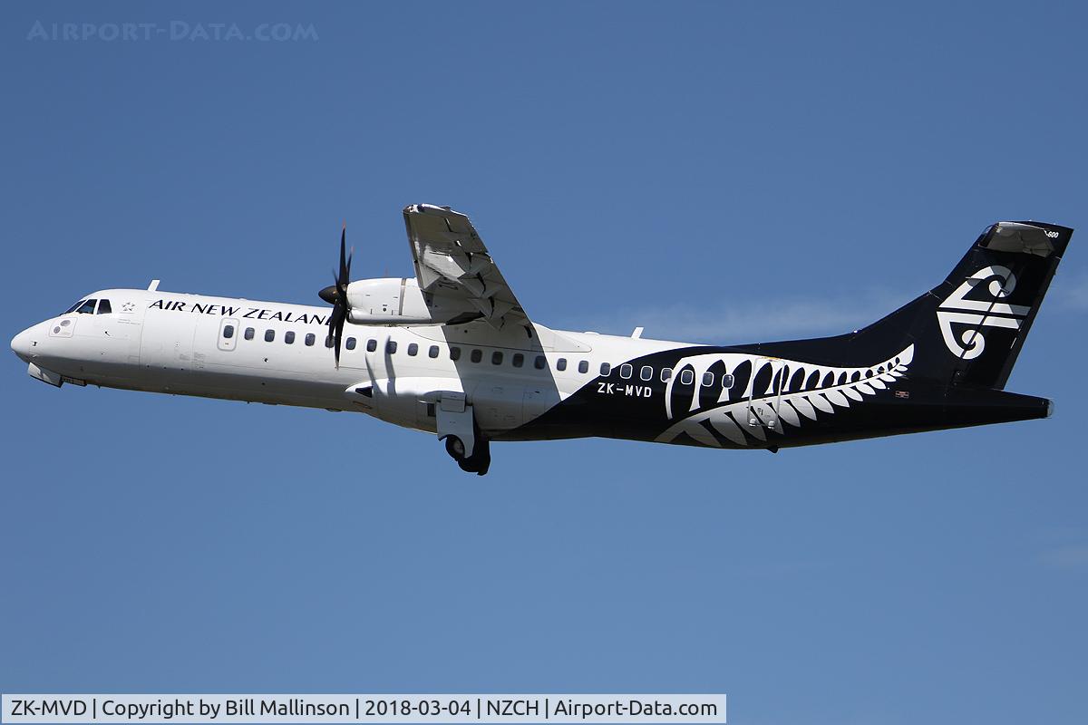ZK-MVD, 2013 ATR 72-600 C/N 1117, off to ZQN
