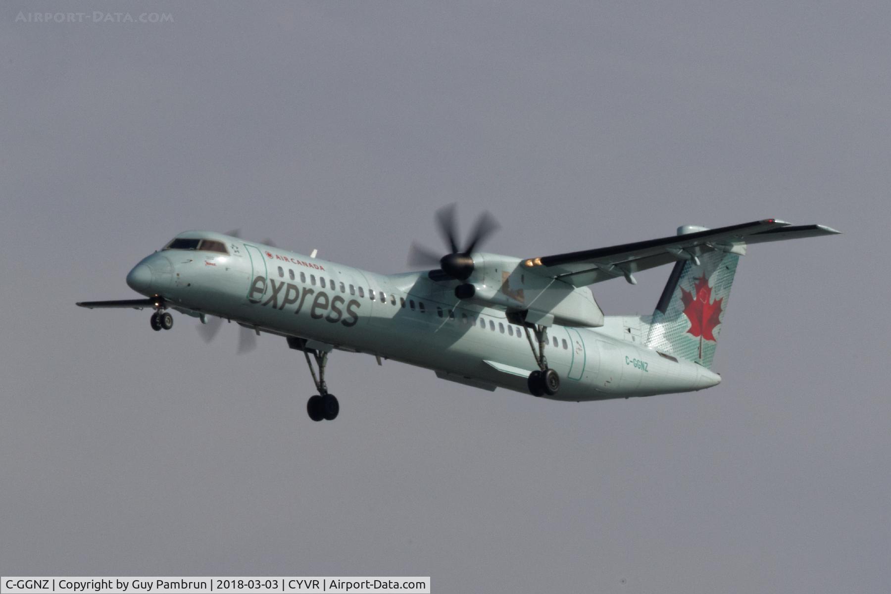 C-GGNZ, 2011 De Havilland Canada DHC-8-402Q Dash 8 C/N 4384, Landing