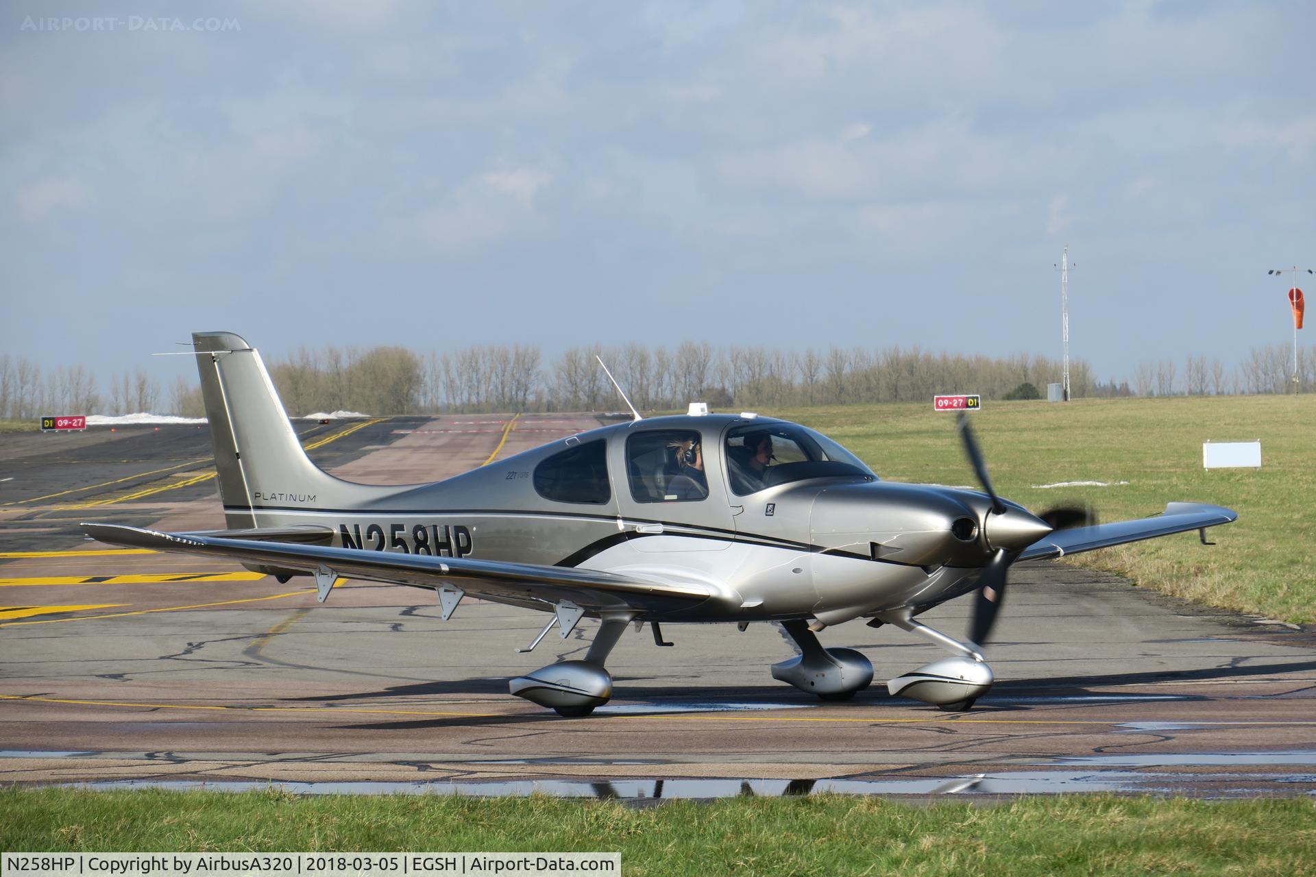 N258HP, 2017 Cirrus SR-22T C/N 1544, Departing Norwich