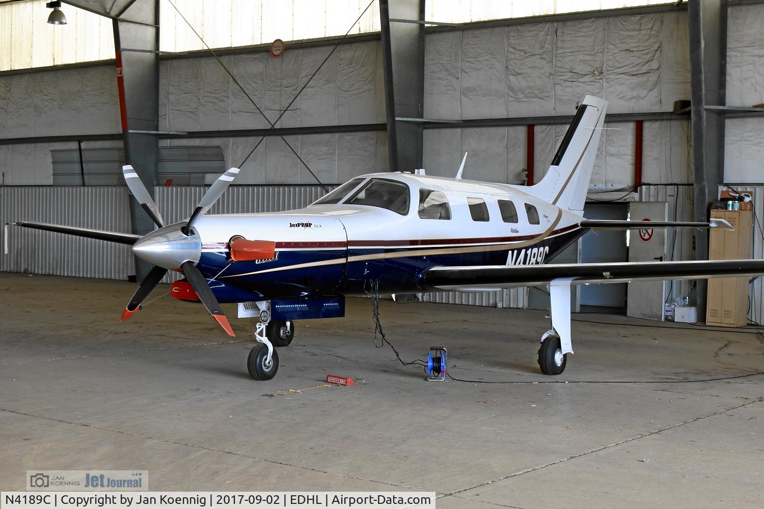 N4189C, 2000 Piper PA-46-350P Malibu Mirage C/N 4636291, PA-28-350 at Luebeck Airport, September 2017