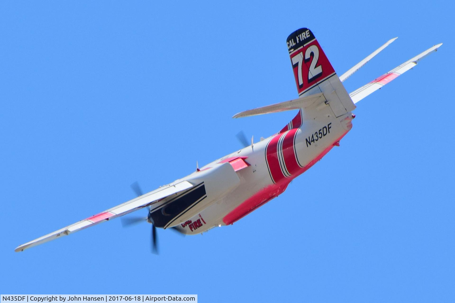N435DF, 2001 Marsh Aviation S-2F3AT C/N 153573, Over Beaumont CA.  fighting fire.