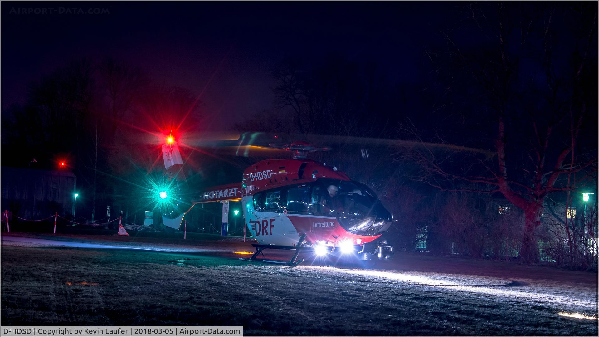 D-HDSD, 2014 Airbus Helicopters EC-145T-2 (BK-117D-2) C/N 20004, Christoph München @ Krankenhaus Günzburg