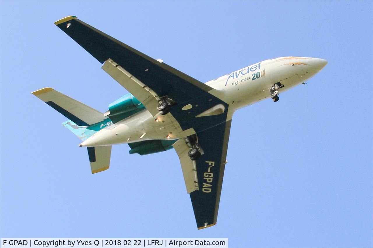 F-GPAD, 1973 Dassault Falcon (Mystere) 20E C/N 280, Dassault Falcon 20C, Short approach rwy 08, Landivisiau Naval Air Base (LFRJ)
