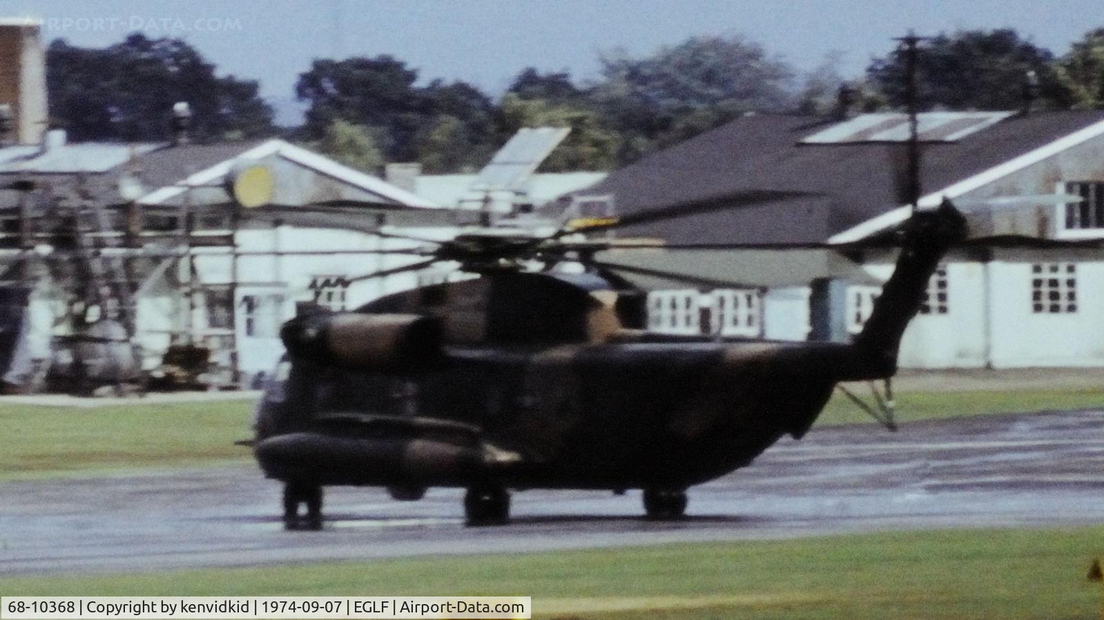68-10368, 1968 Sikorsky HH-53C Jolly Green Giant C/N 65-174, At the 1974 SBAC show, copied from slide.