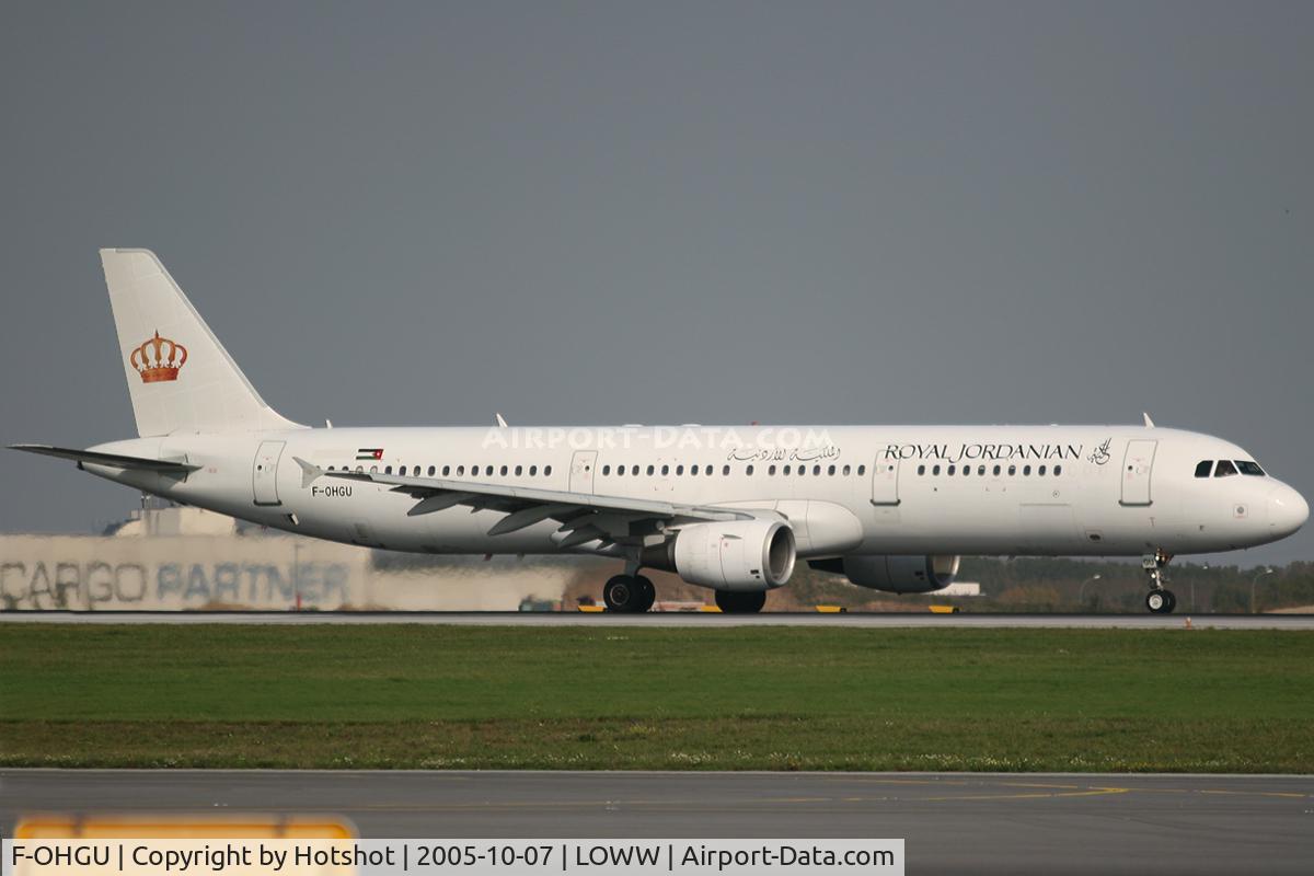 F-OHGU, 1997 Airbus A321-211 C/N 675, In all White with Royal Jordanian titles