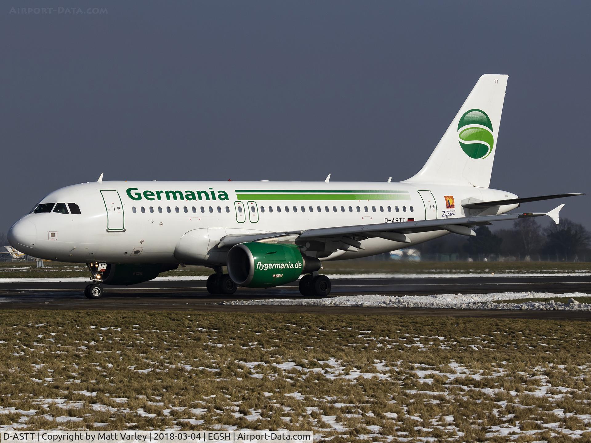 D-ASTT, 2008 Airbus A319-112 C/N 3560, Departing