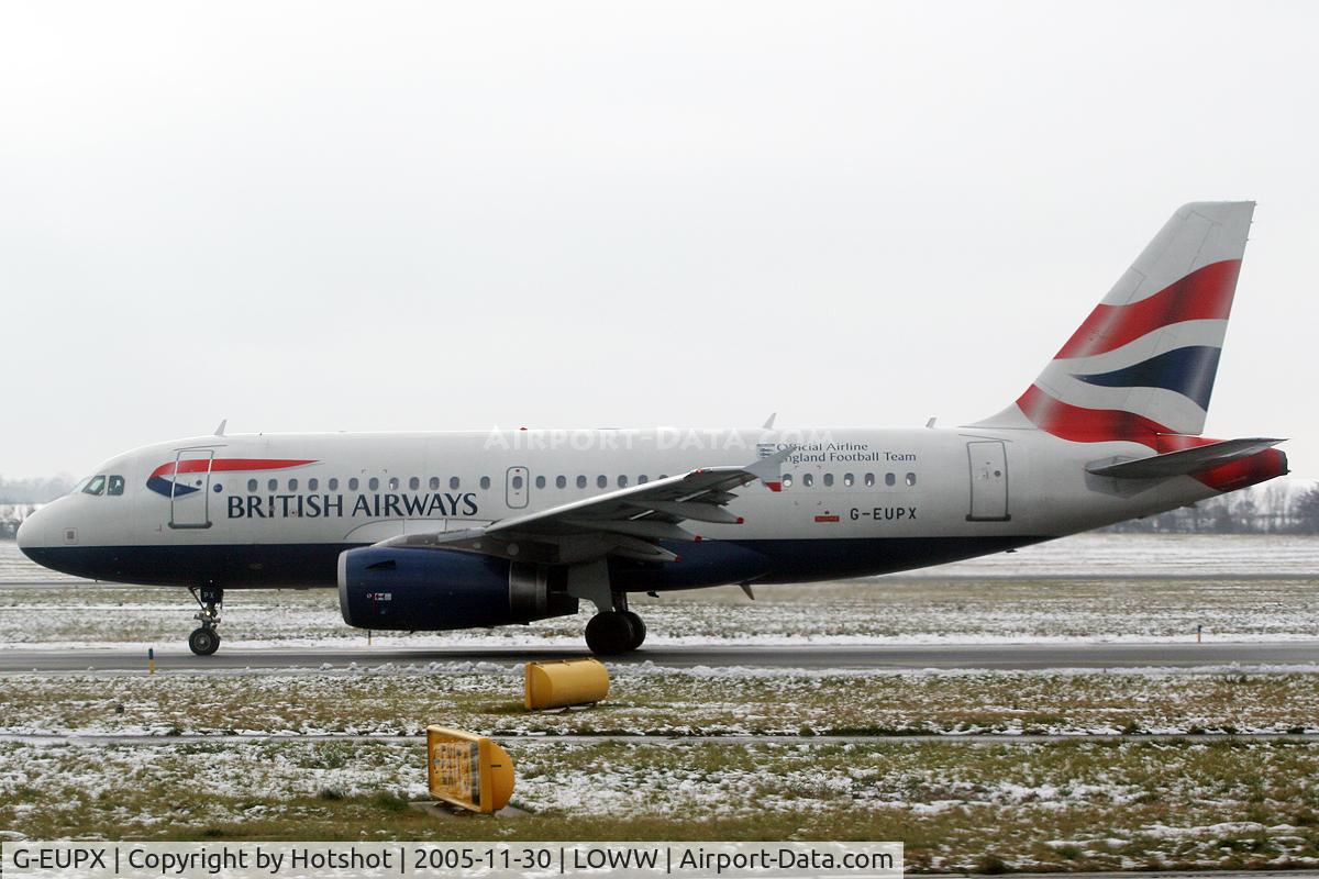 G-EUPX, 2001 Airbus A319-131 C/N 1445, Carrying special titles for Soccer championship