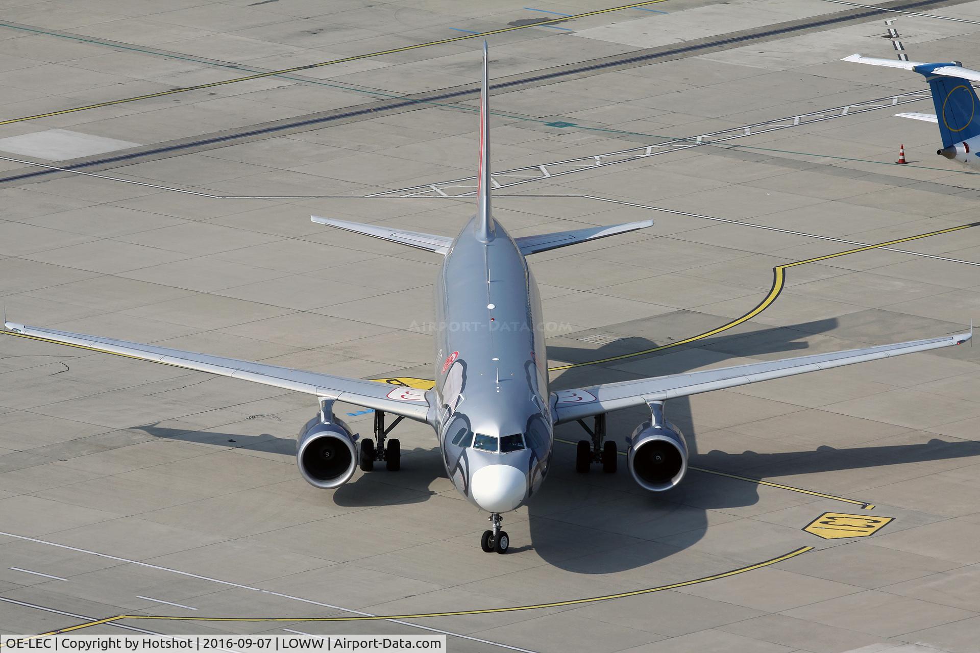OE-LEC, 2010 Airbus A320-214 C/N 4316, Unusual viewing angle (seen from the Tower)