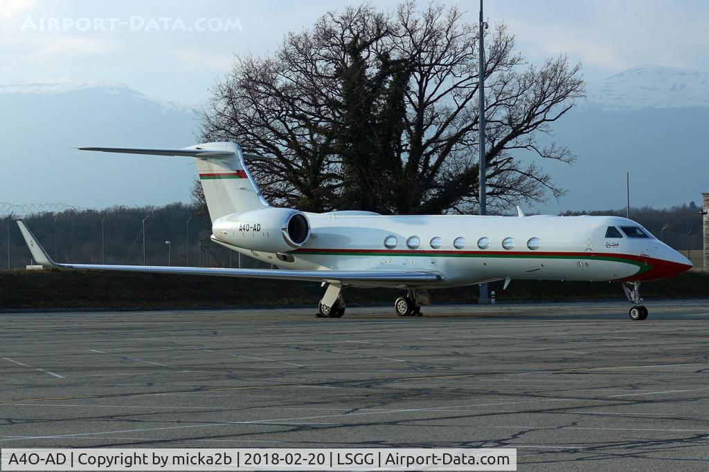 A4O-AD, 2011 Gulfstream Aerospace GV-SP (G550) C/N 5320, Parked