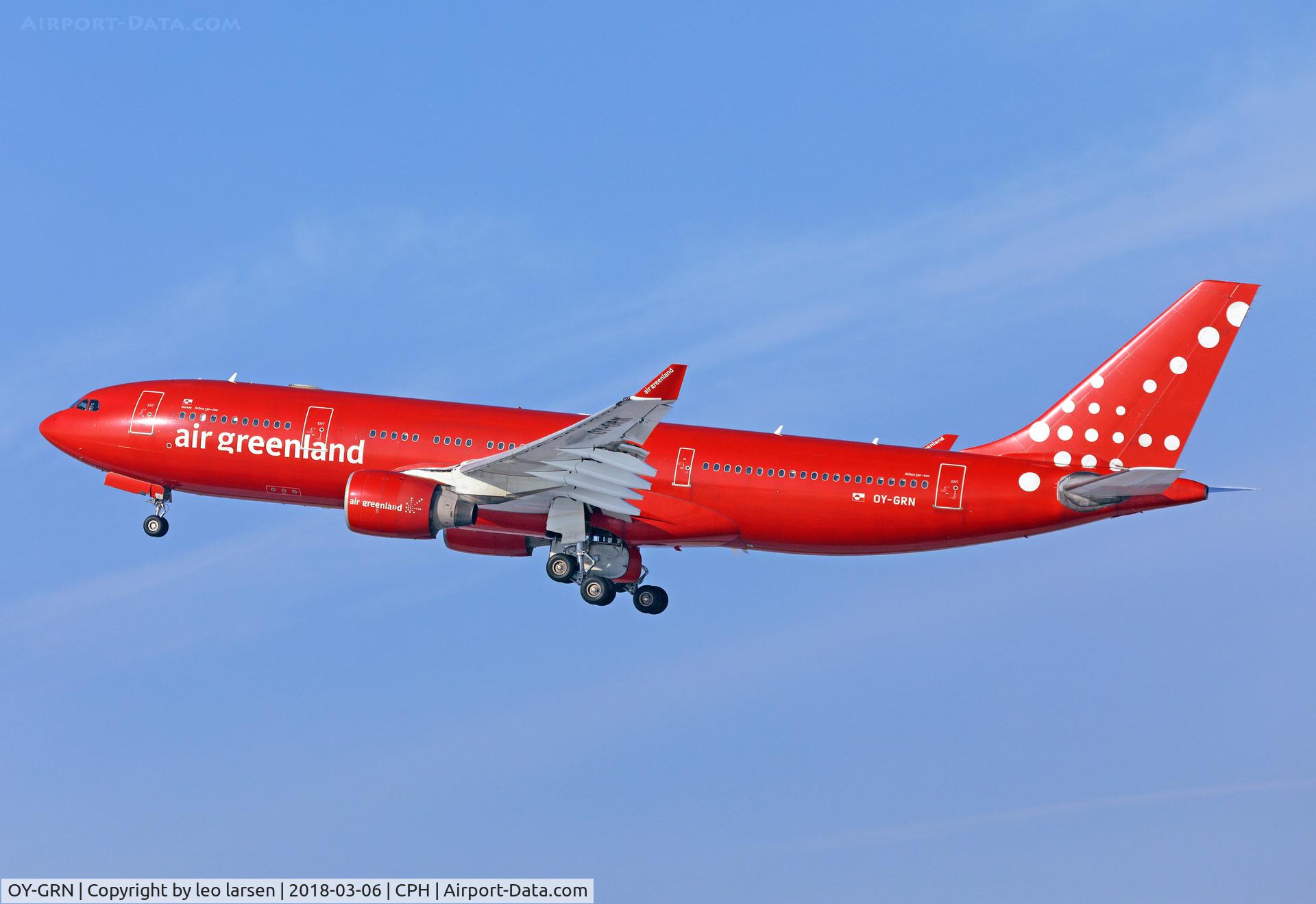 OY-GRN, 1998 Airbus A330-223 C/N 230, Copenhagen 6.3.2018 T/O R-22R