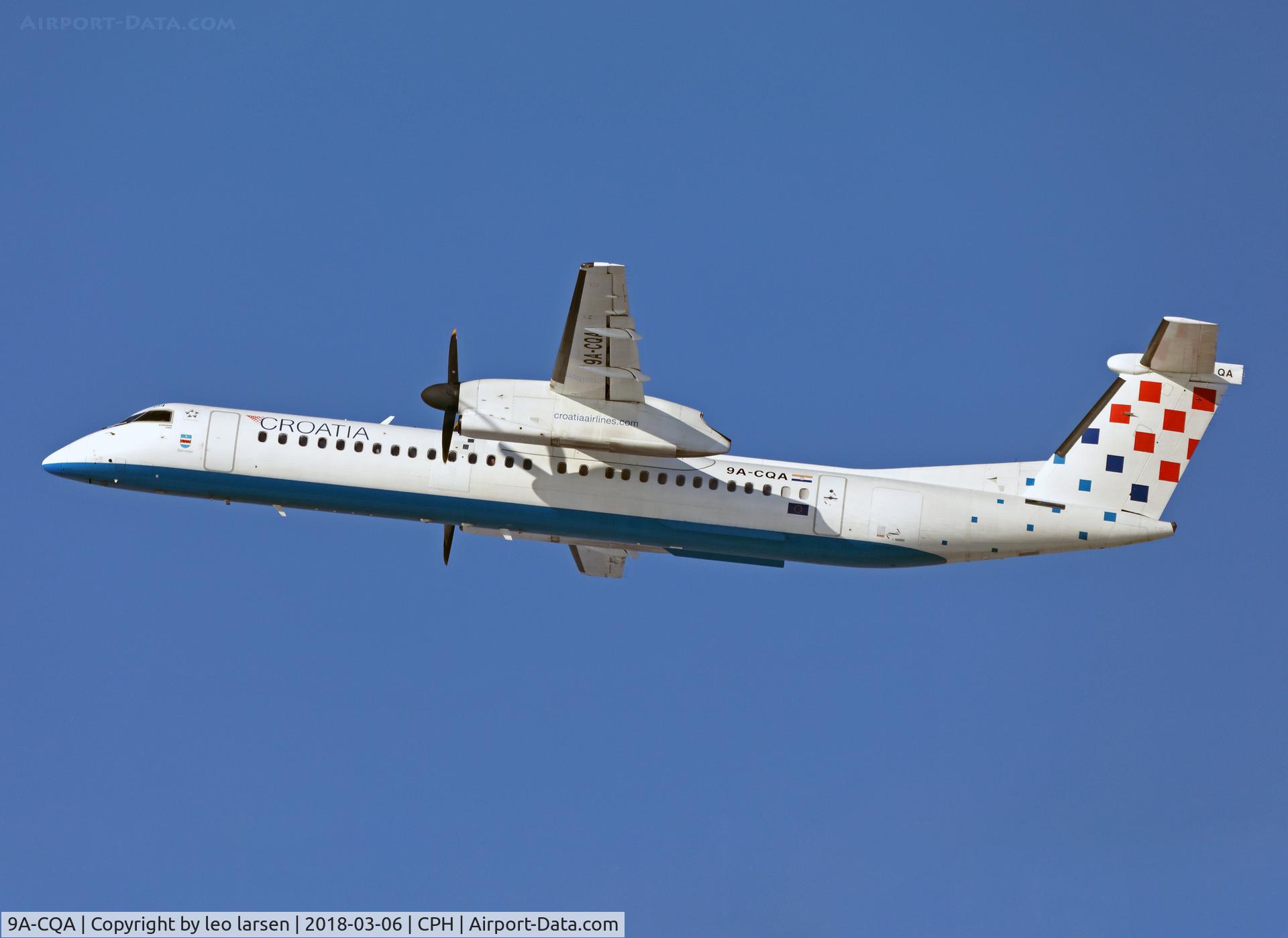9A-CQA, 2008 De Havilland Canada DHC-8-402Q Dash 8 C/N 4205, Copenhagen 6.3.2018