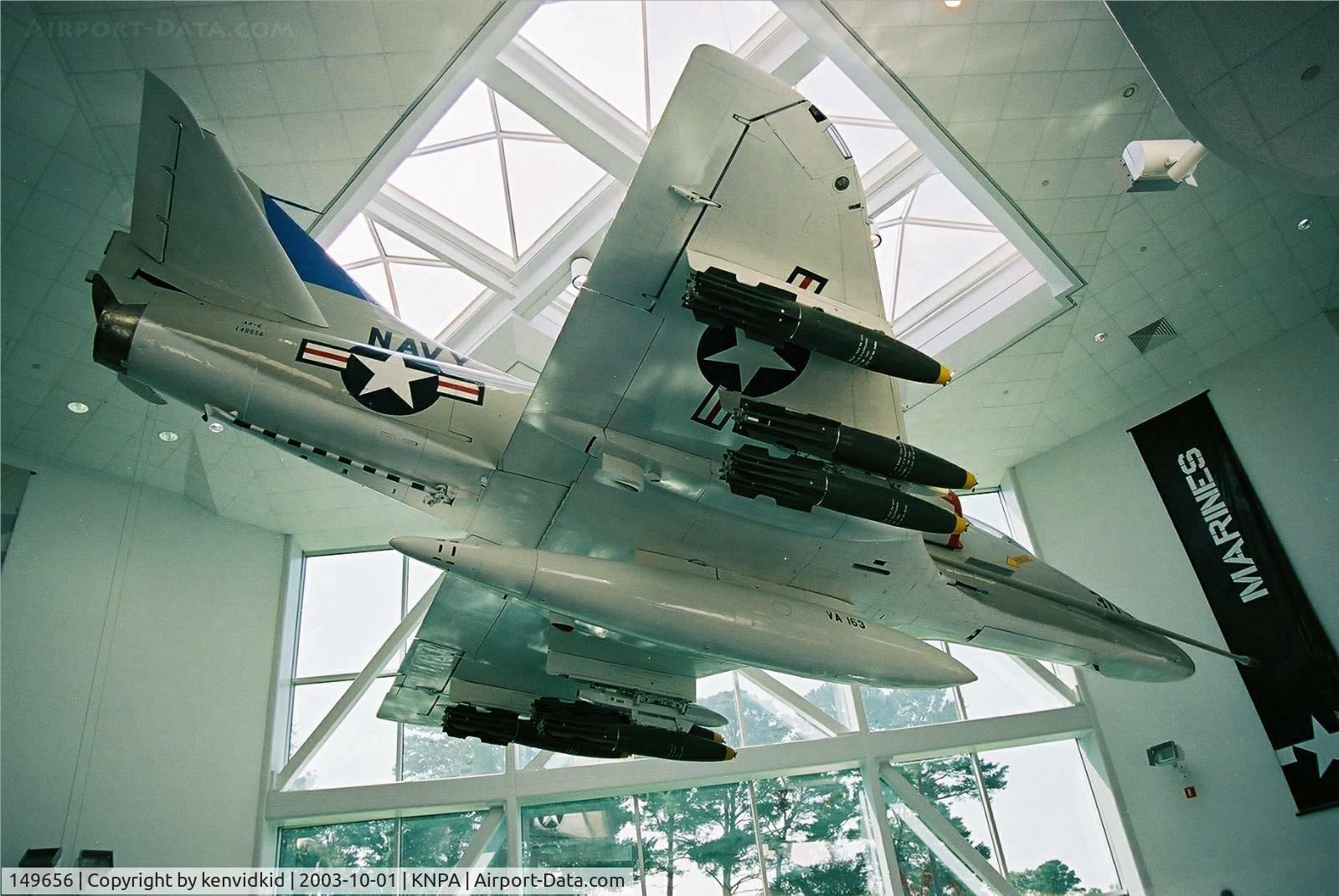 149656, Douglas A-4E Skyhawk C/N 12980, On display at the Museum of Naval Aviation, Pensacola.