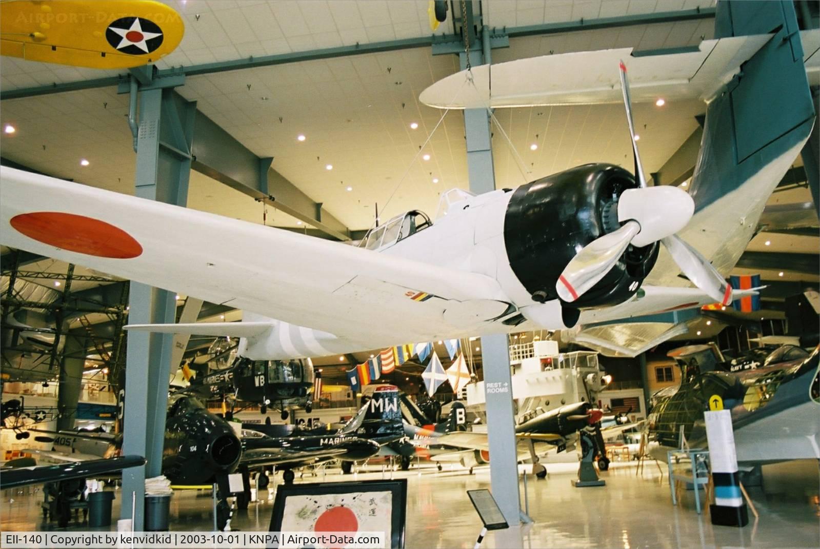 EII-140, 1942 Nakajima A6M2 Model 21 C/N 5450, On display at the Museum of Naval Aviation, Pensacola.