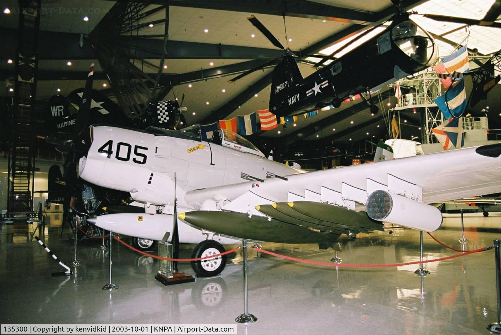 135300, Douglas A-1H Skyraider C/N 9944, On display at the Museum of Naval Aviation, Pensacola.