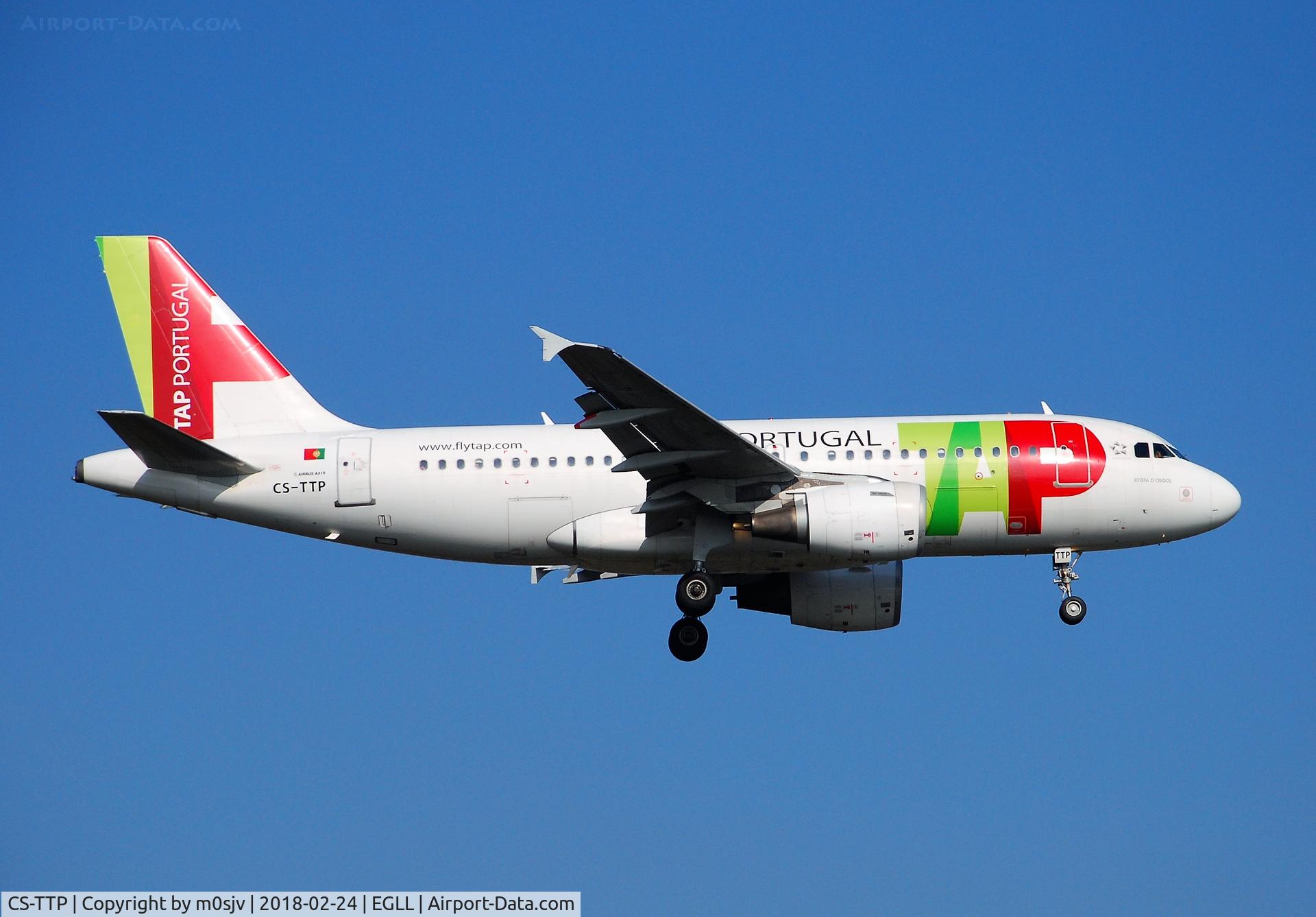 CS-TTP, 2000 Airbus A319-111 C/N 1165, Taken from the grass verge on 29L threshold