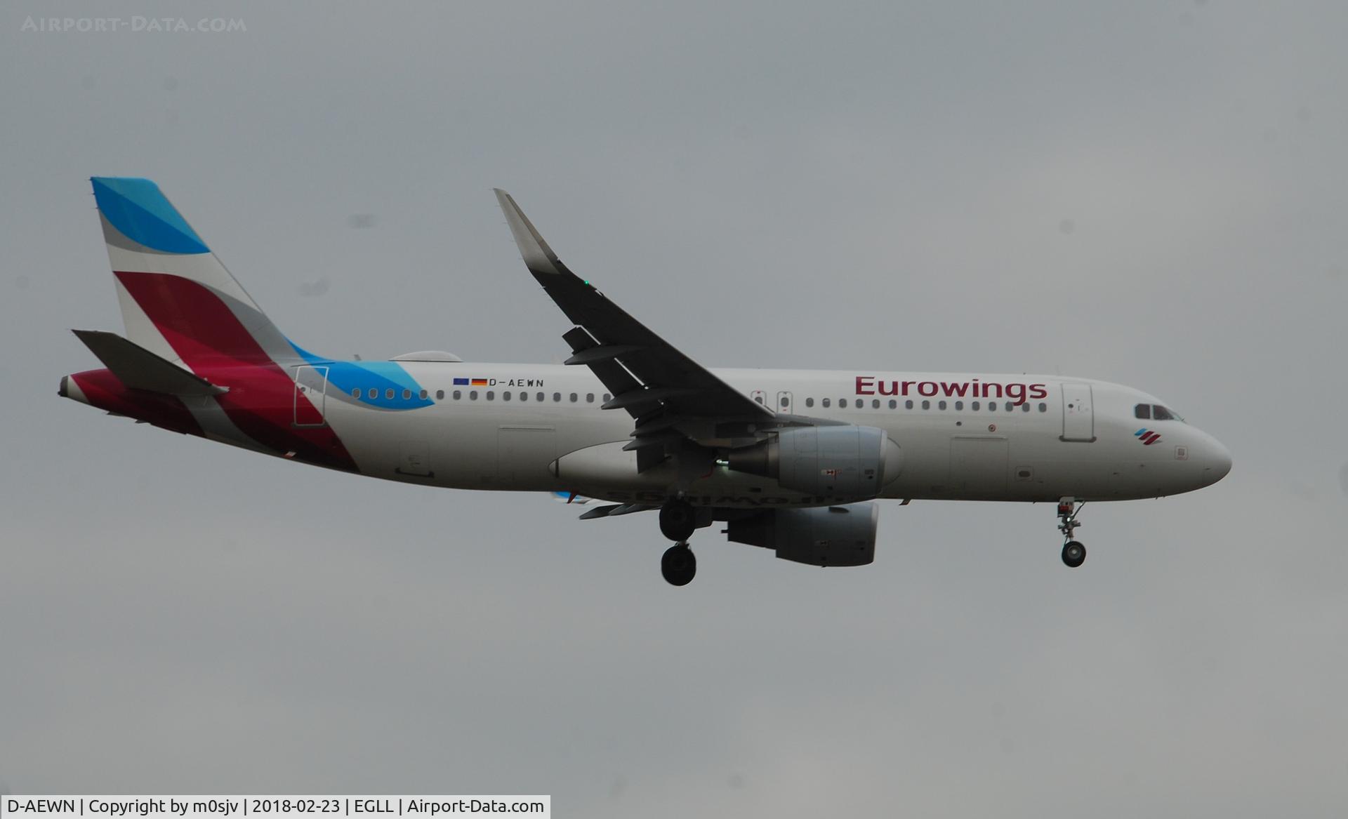 D-AEWN, 2016 Airbus A320-214 C/N 7393, Taken from the grass verge on 29L threshold