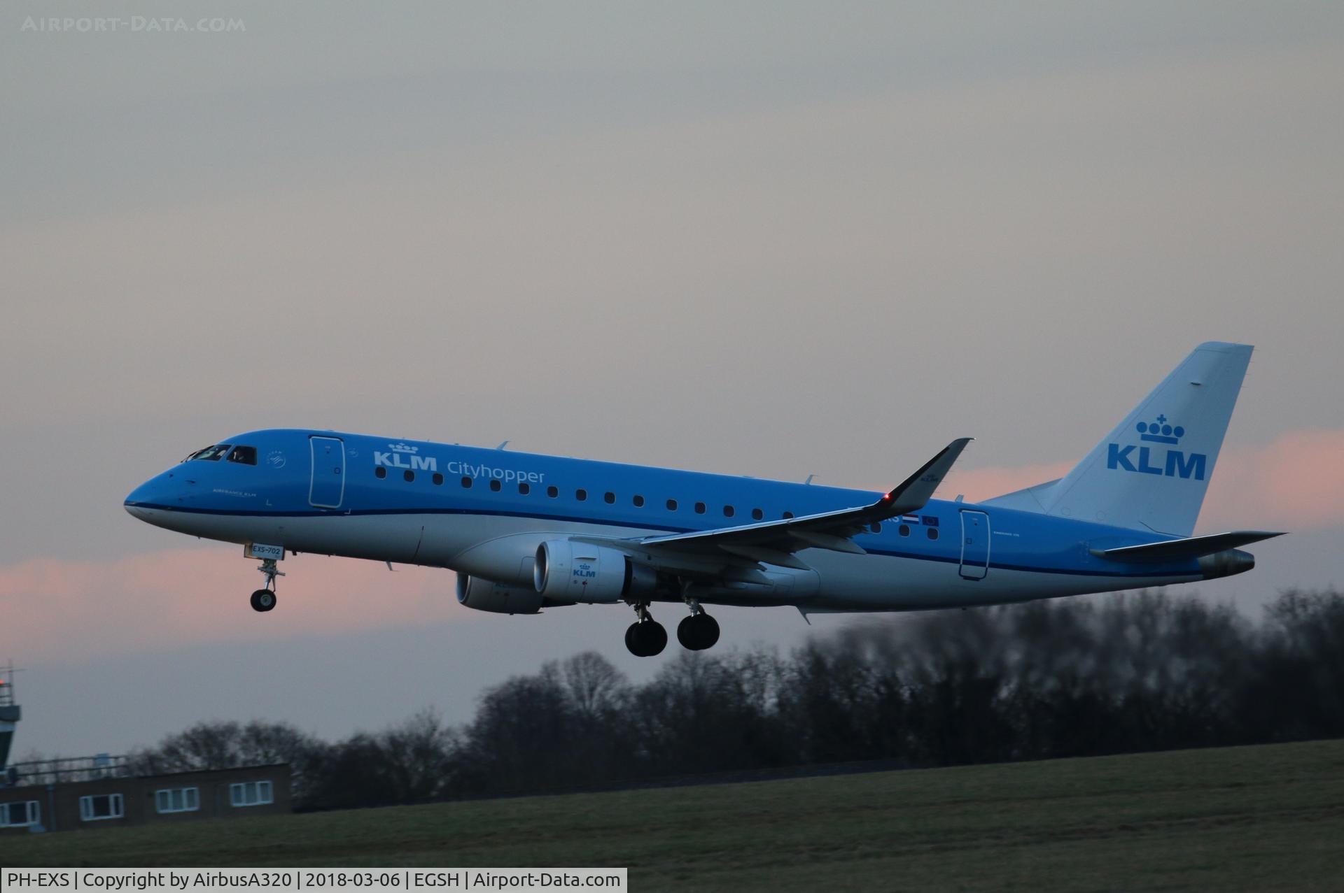 PH-EXS, 2017 Embraer 175STD (ERJ-170-200STD) C/N 17000702, Rotating in the early evening spring light