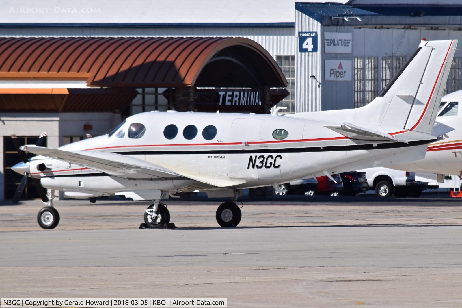 N3GC, 1973 Beech C90 King Air C/N LJ-576, Parked on the south GA ramp.