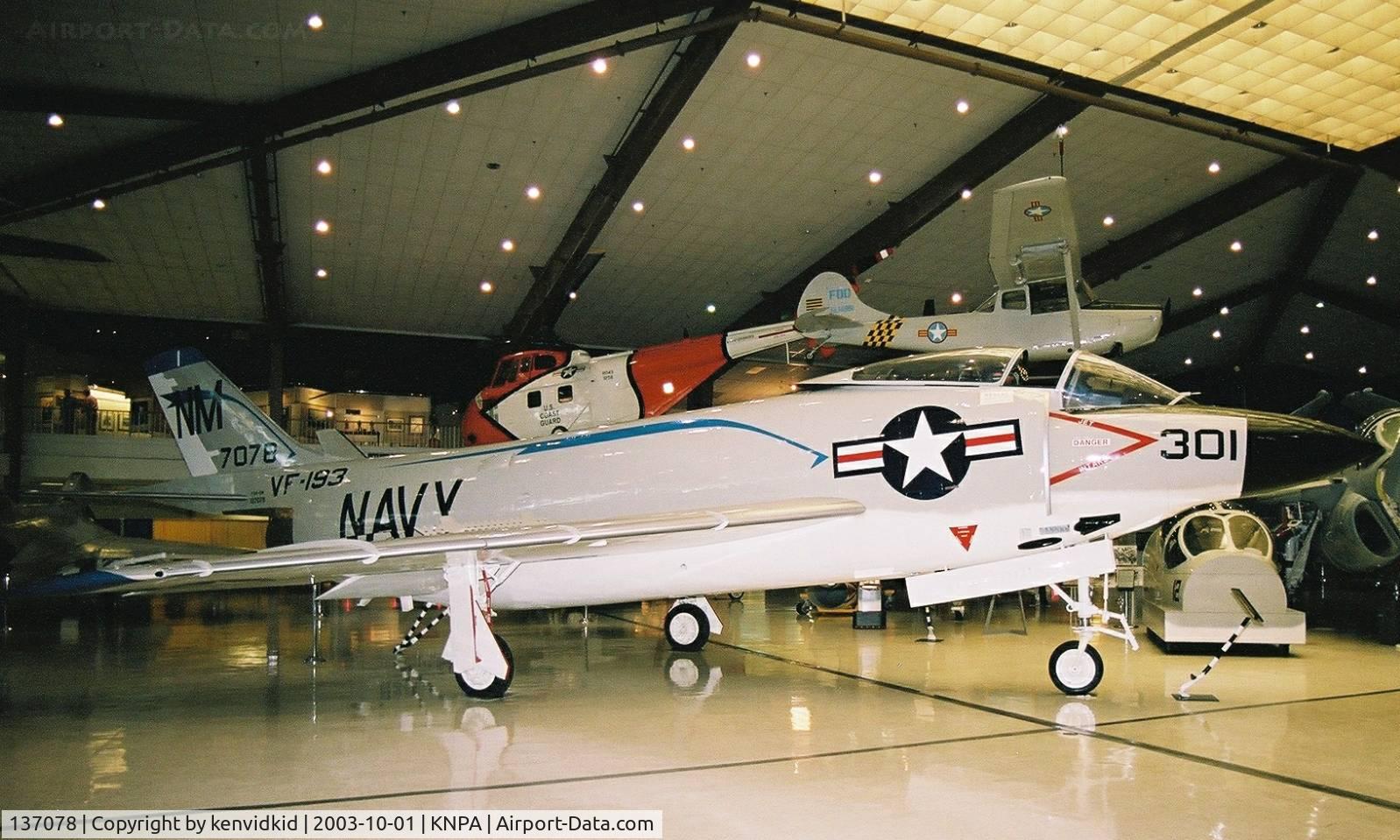 137078, McDonnell MF-3B Demon C/N 259, On display at the Museum of Naval Aviation, Pensacola.