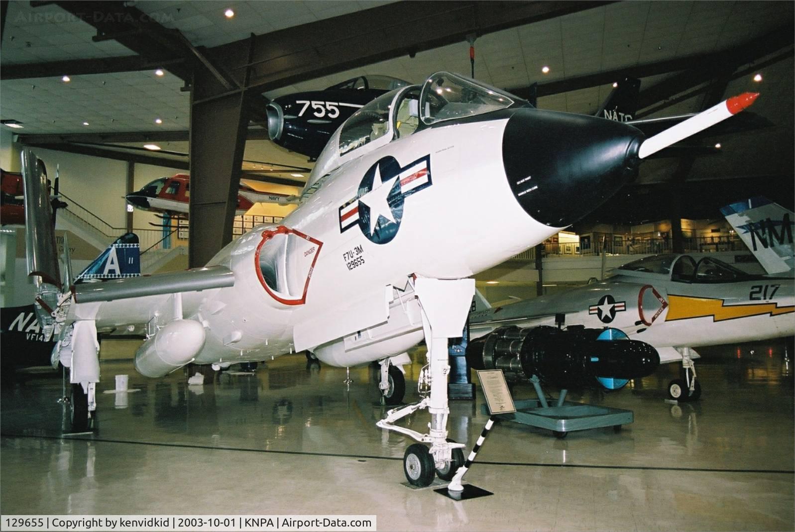 129655, 1954 Vought F7U-3M Cutlass C/N 139, On display at the Museum of Naval Aviation, Pensacola.