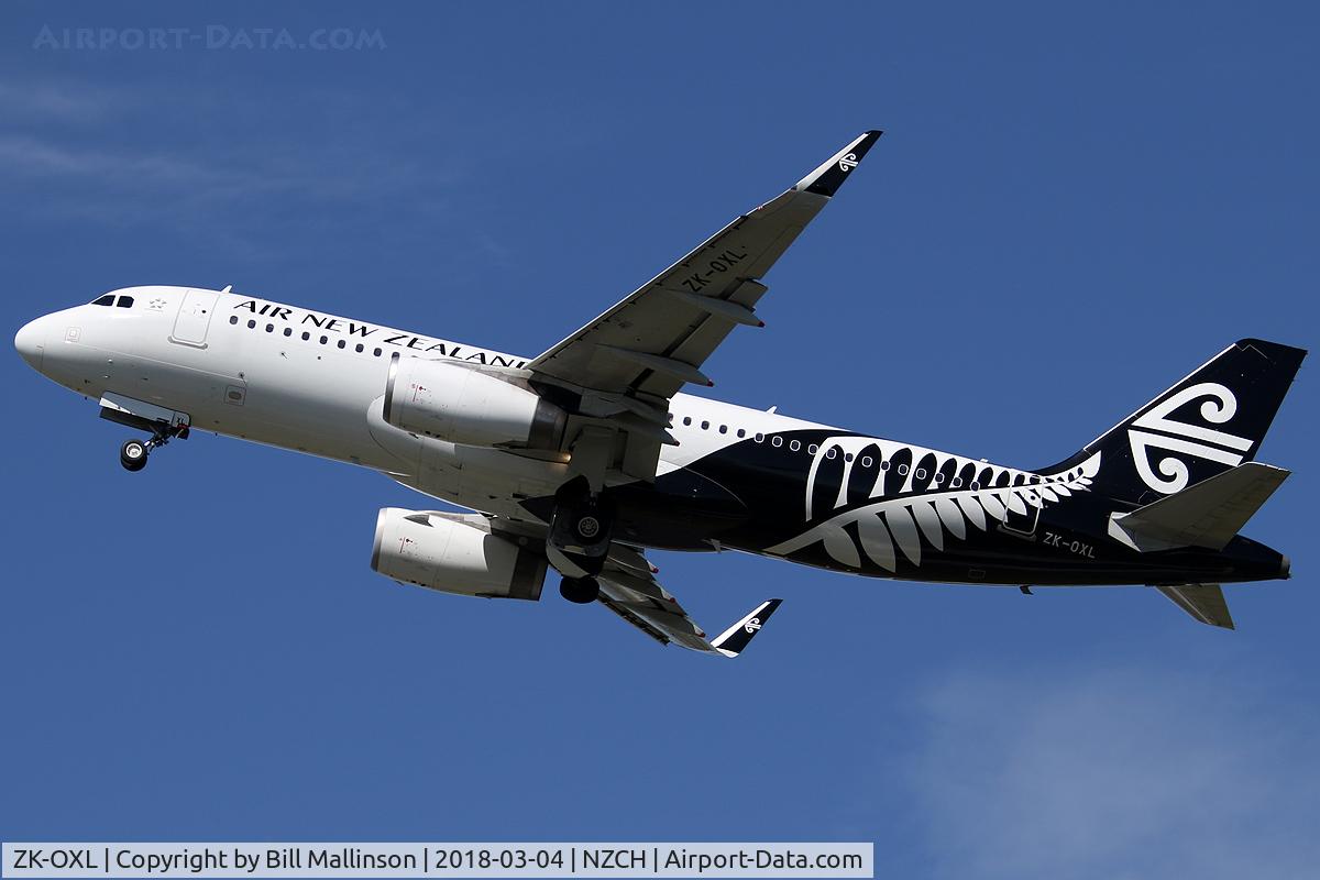 ZK-OXL, 2016 Airbus A320-232 C/N 7086, away to AKL