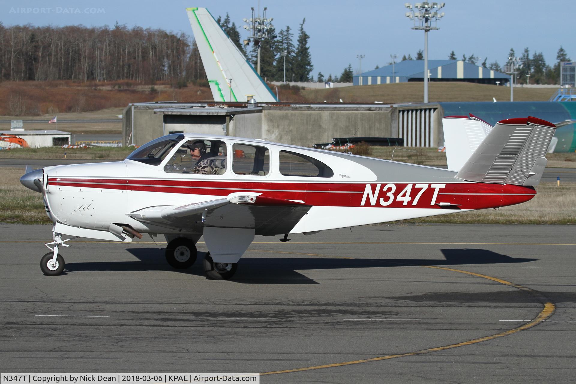 N347T, 1962 Beech P35 Bonanza C/N D-7058, PAE/KPAE