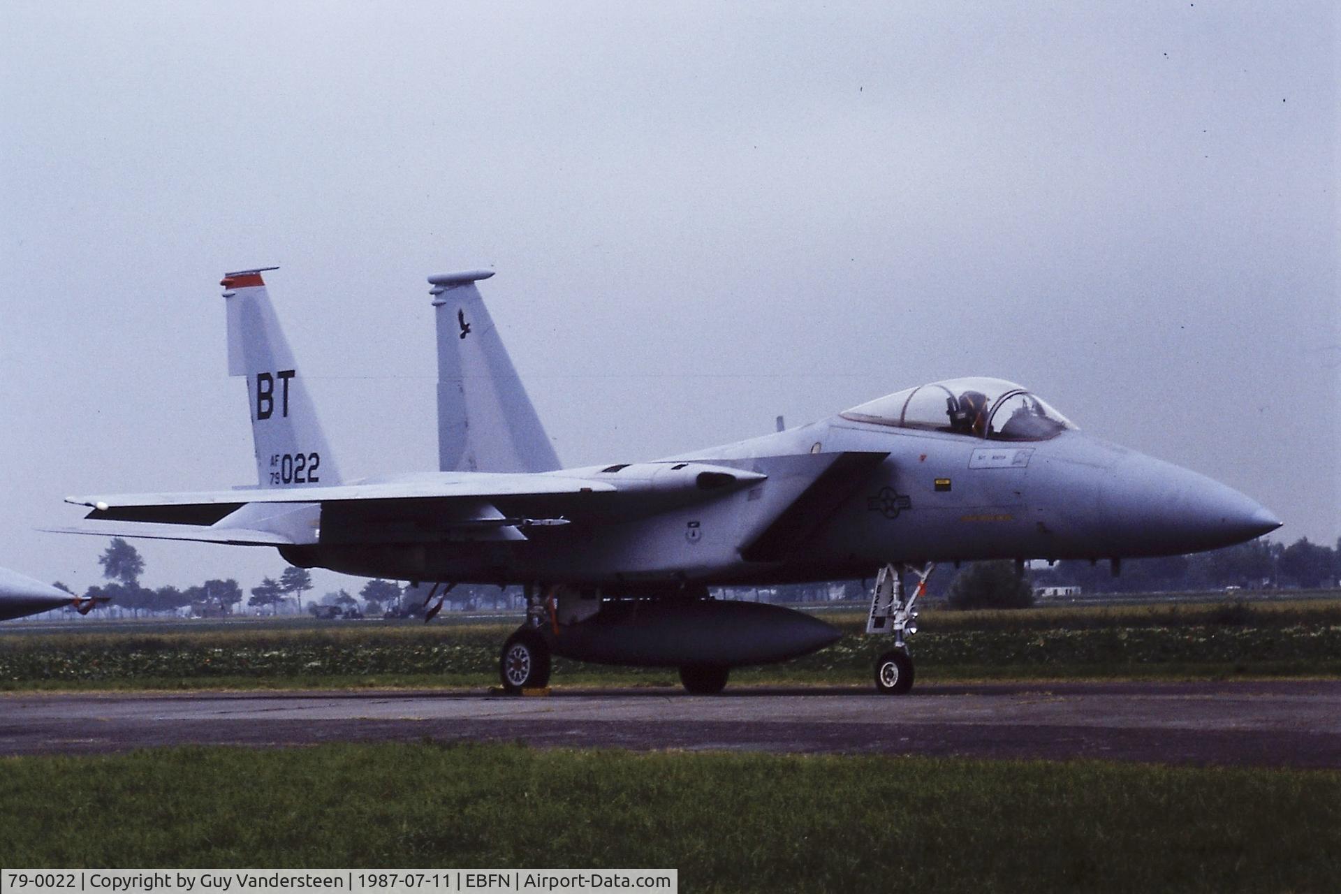 79-0022, 1979 McDonnell Douglas F-15C Eagle C/N 0554/C091, Koksijde airshow juli 1987
