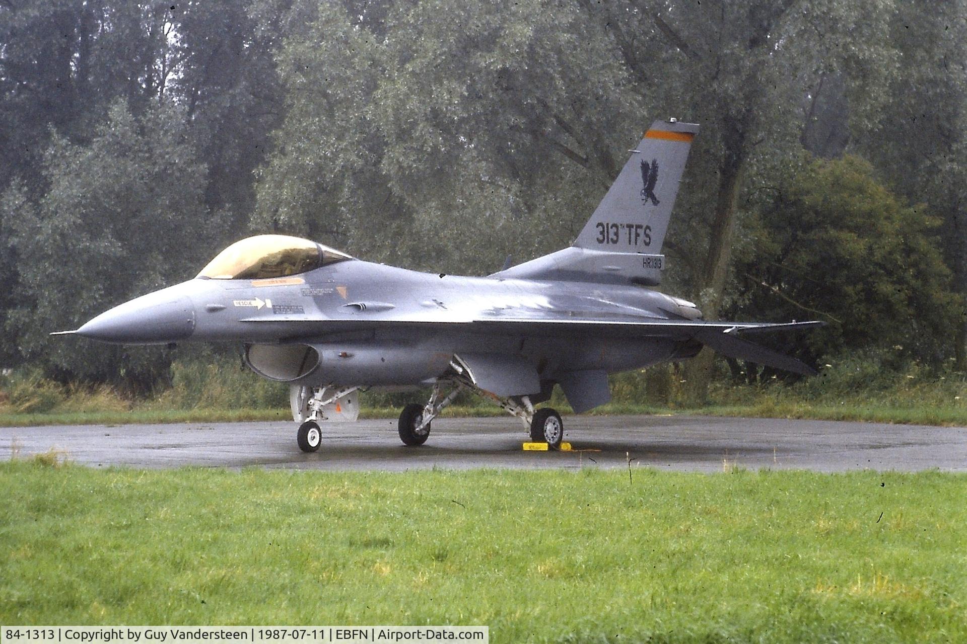 84-1313, 1984 General Dynamics F-16C Fighting Falcon C/N 5C-150, Koksijde airshow 1987