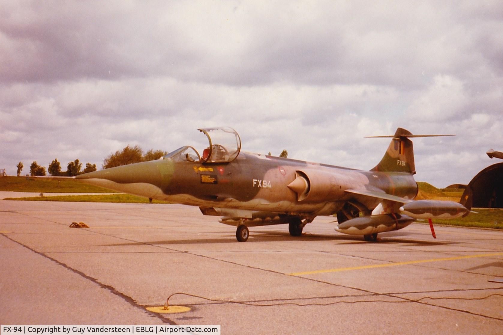 FX-94, Lockheed F-104G Starfighter C/N 683-9164, BAF F-104G FX-94 (10W Tac) @ EBLG 1980