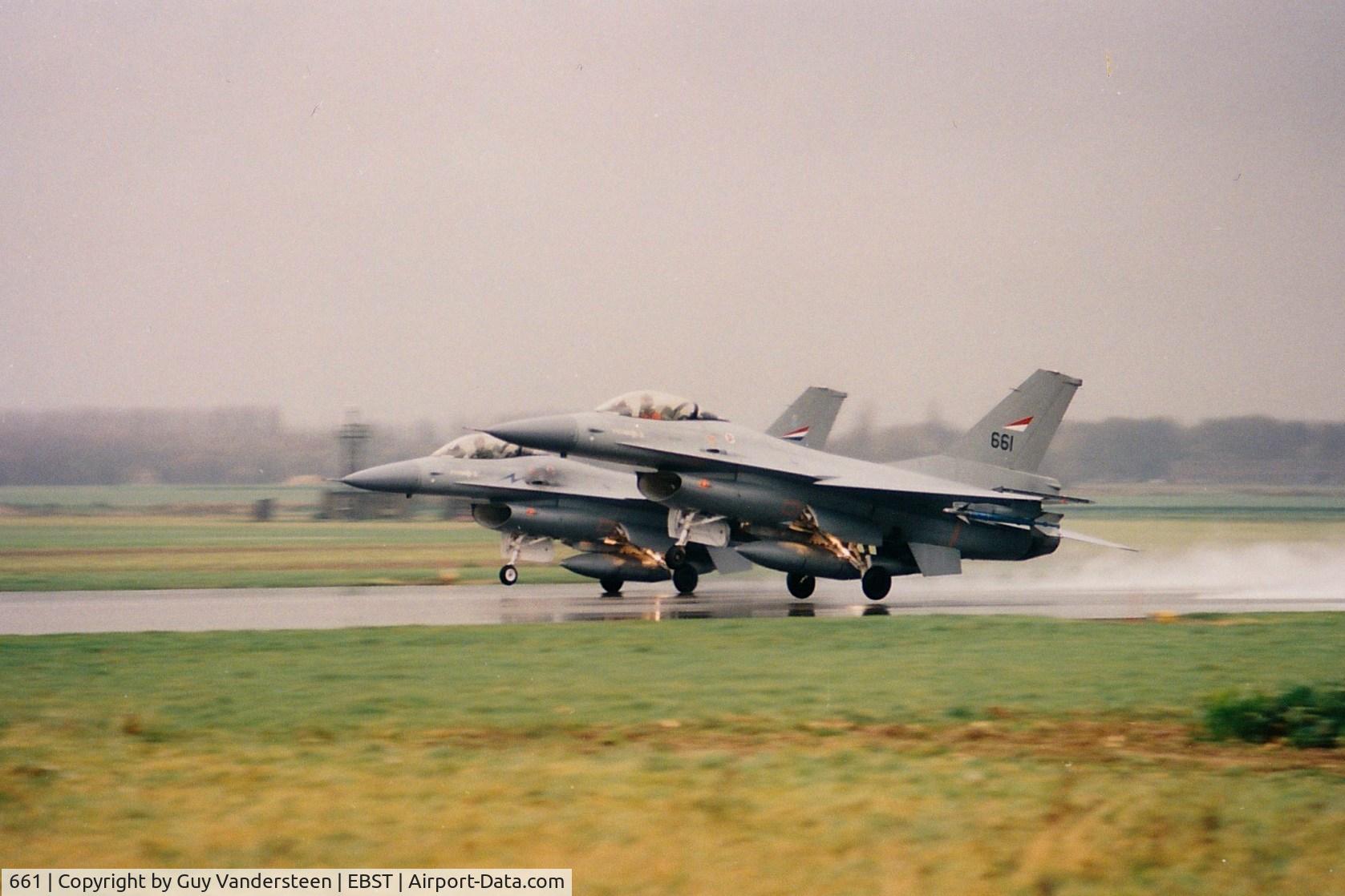 661, Lockheed Martin F-16DJ Fighting Falcon C/N RD-1, RNoAF F-16A 661 at EBST 1988