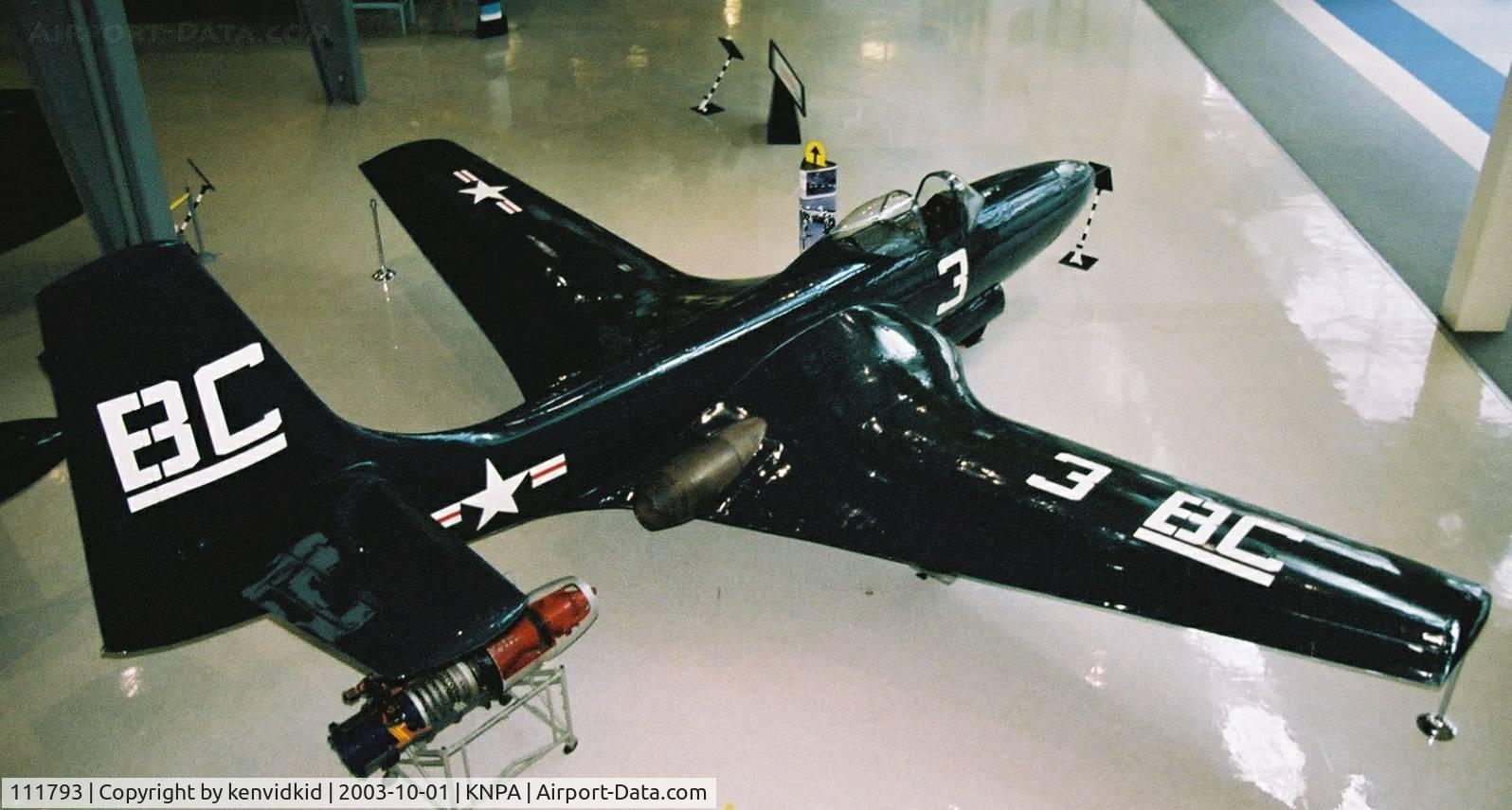 111793, McDonnell FH-1 Phantom I C/N 45, On display at the Museum of Naval Aviation, Pensacola.