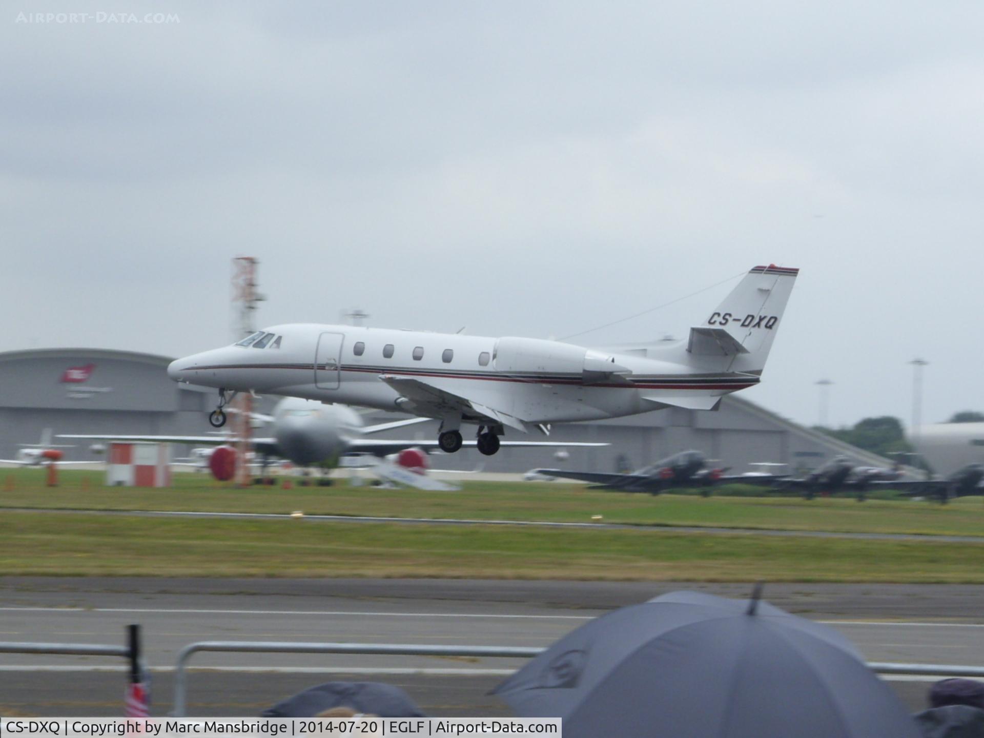 CS-DXQ, 2007 Cessna 560XL Citation XLS C/N 560-5704, Landing runway 24 at Farnborough airport EGLF