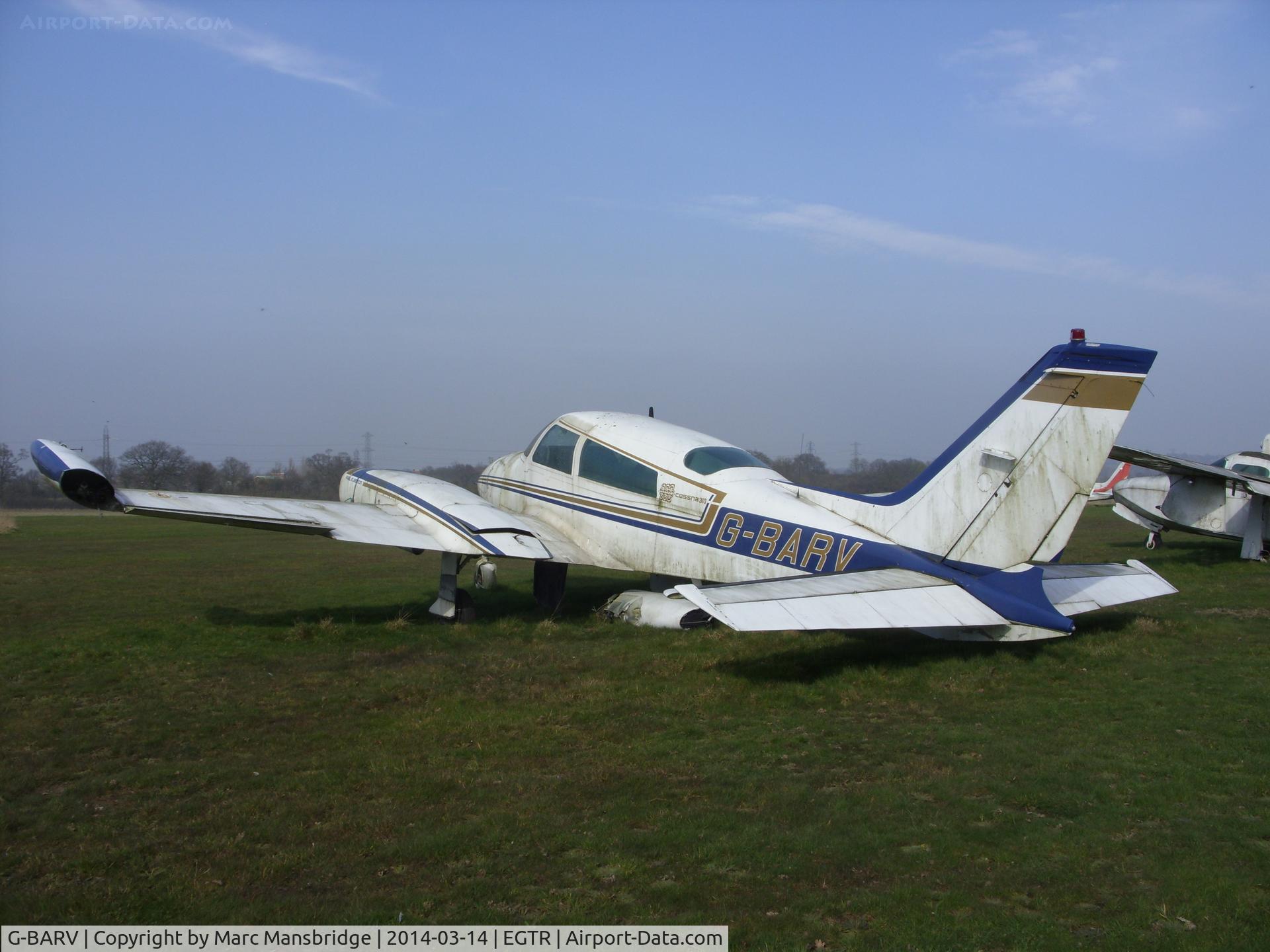 G-BARV, 1973 Cessna 310Q C/N 310Q-0774, Another aircraft just left to rot on the edge of Elstree airfield EGTR